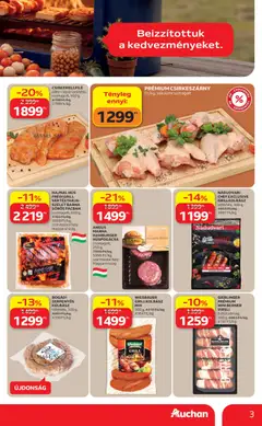 Auchan akciós újság - amely érvényes a következő dátumtól: 16.04.2026 | Oldal: 3 | Termékek: Virsli, Kolbász, Grillkolbász, Grill