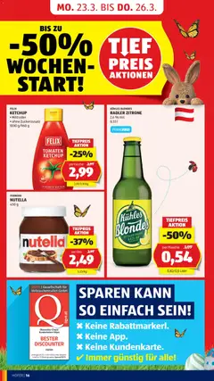 Hofer Flugblatt ab 23.03.2026 gültig | Seite: 22 | Produkte: Ketchup, Zitrone, Tomaten