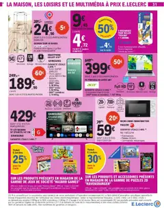 E.Leclerc - Prévisualisation de E.Leclerc catalogue semaine 42 valide à partir de 14.10.2025 | Page: 31 | Produits: Télévision, Plateau, Portable, Jeux de société