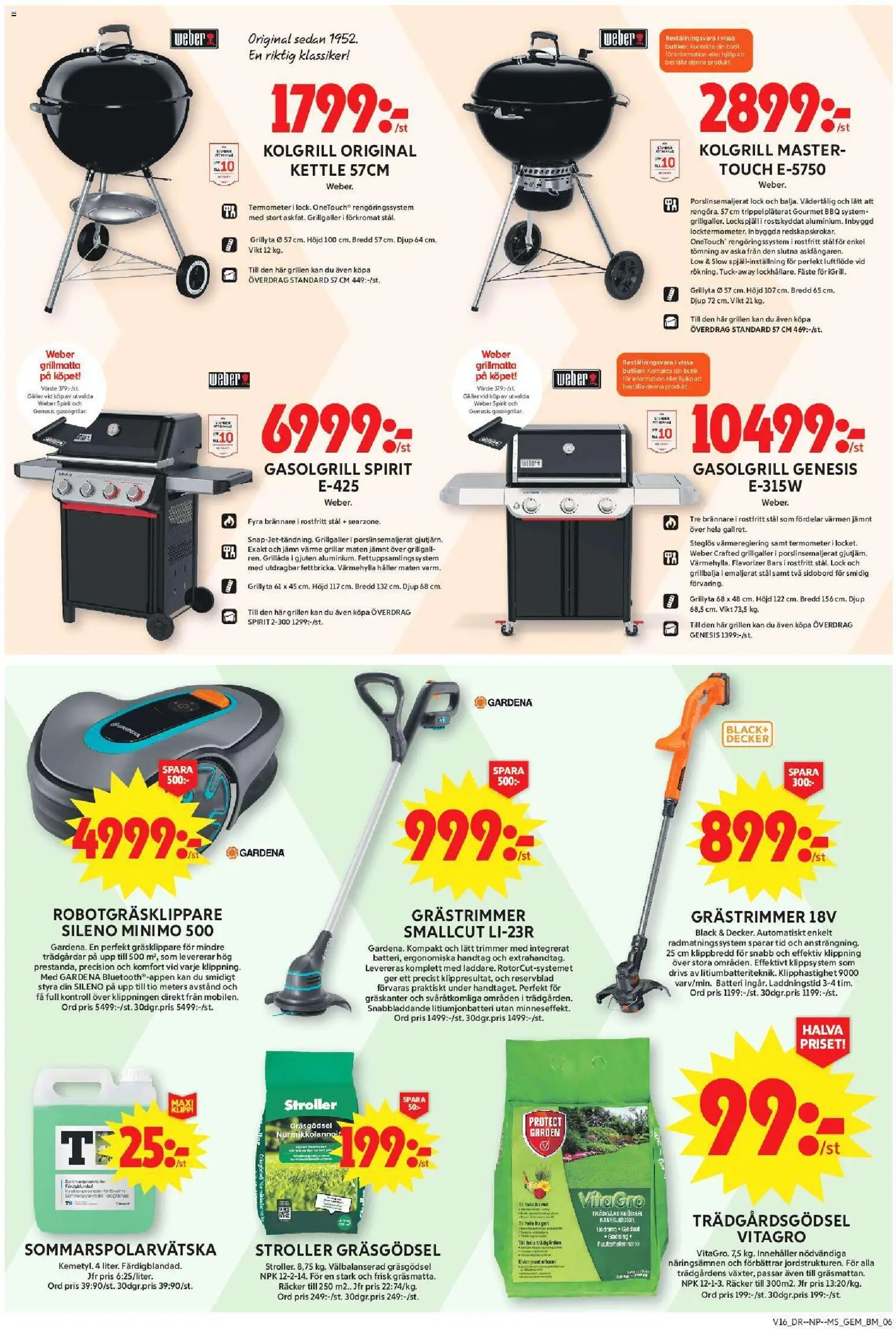 ICA Maxi reklamblad aktuell från 13.04.2026 | Sida: 9 | Produkter: Termometer, Gräsklippare, Batteri, Te