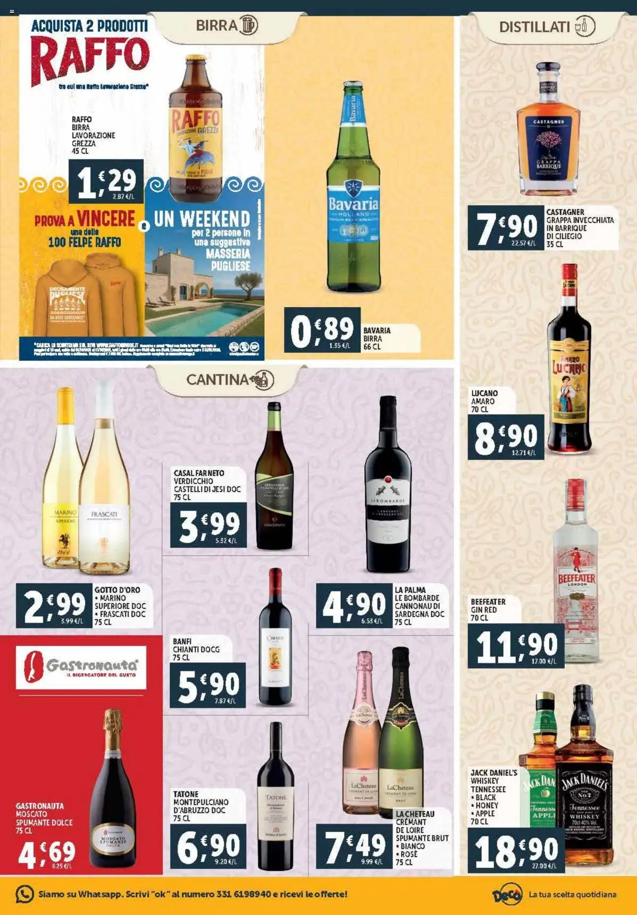 Volantino Decò del 03.10.2025 | Pagina: 17 | Prodotti: Birra, Gin, Spumante, Amaro