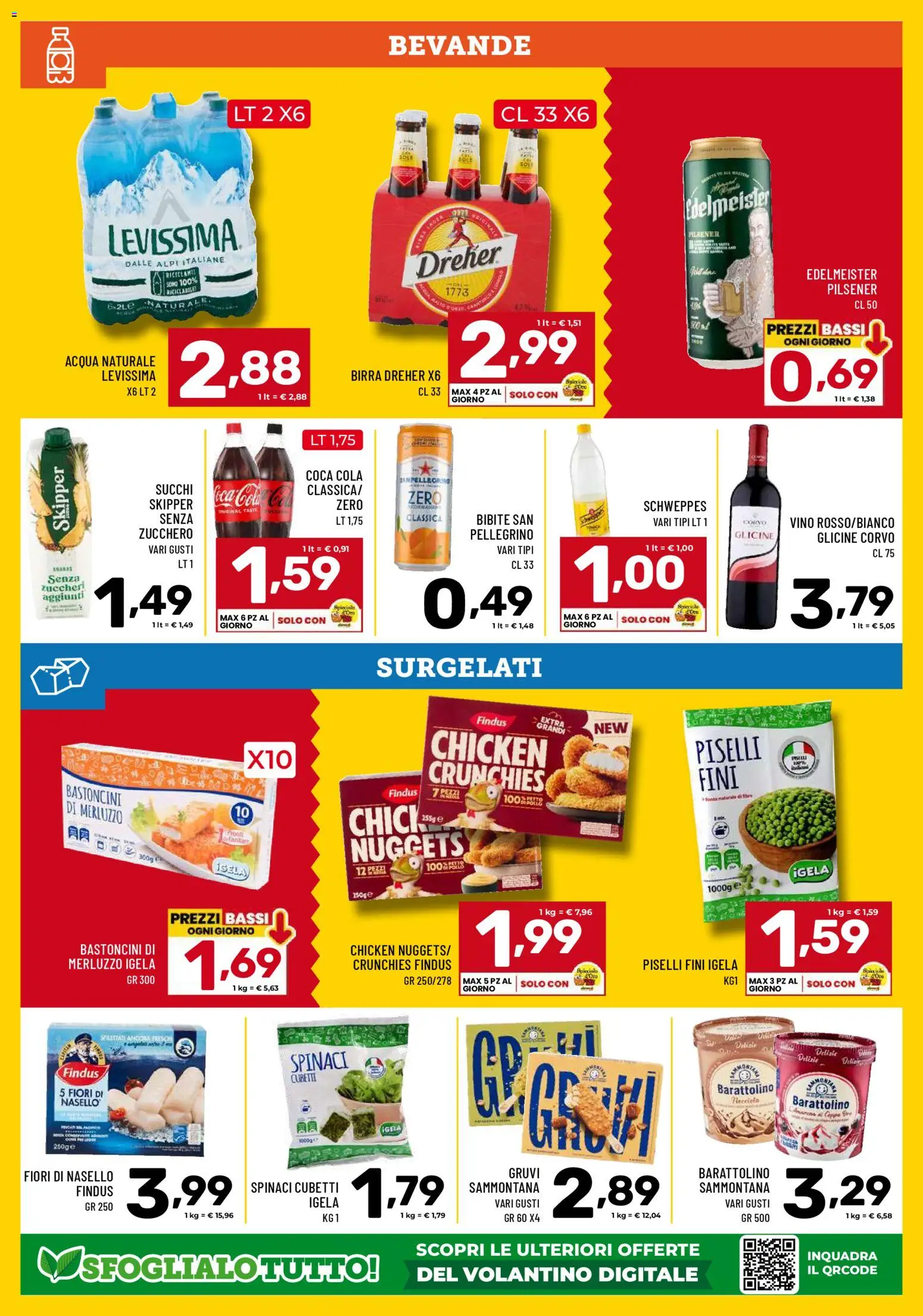 Volantino Il Centesimo del 17.04.2026 | Pagina: 10 | Prodotti: Merluzzo, Vino, Spinaci, Piselli