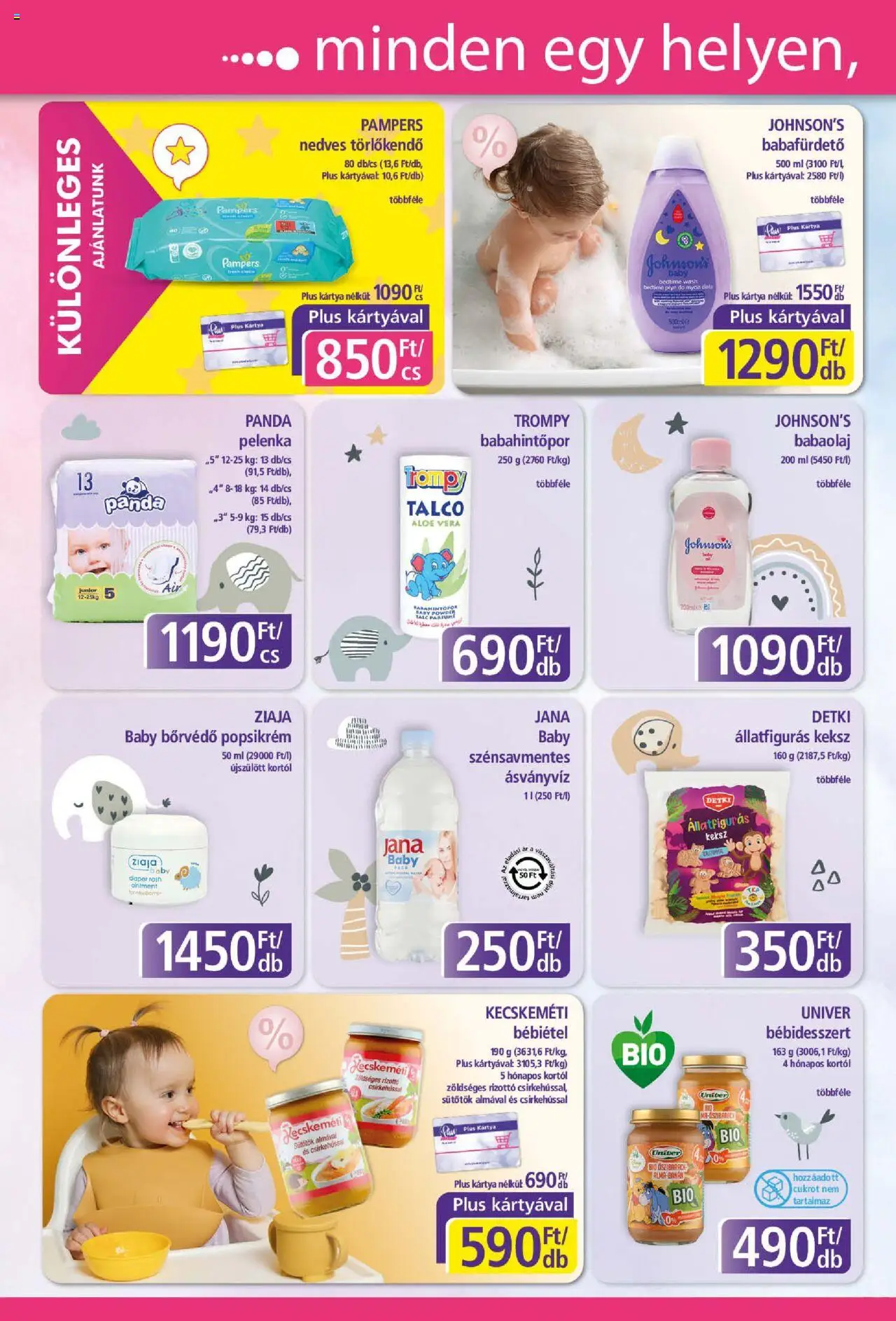 Plus Market akciós ujság - amely érvényes a következő dátumtól: 16.10.2025 | Oldal: 10 | Termékek: Pelenka, Aloe vera, Nedves törlőkendő, Keksz