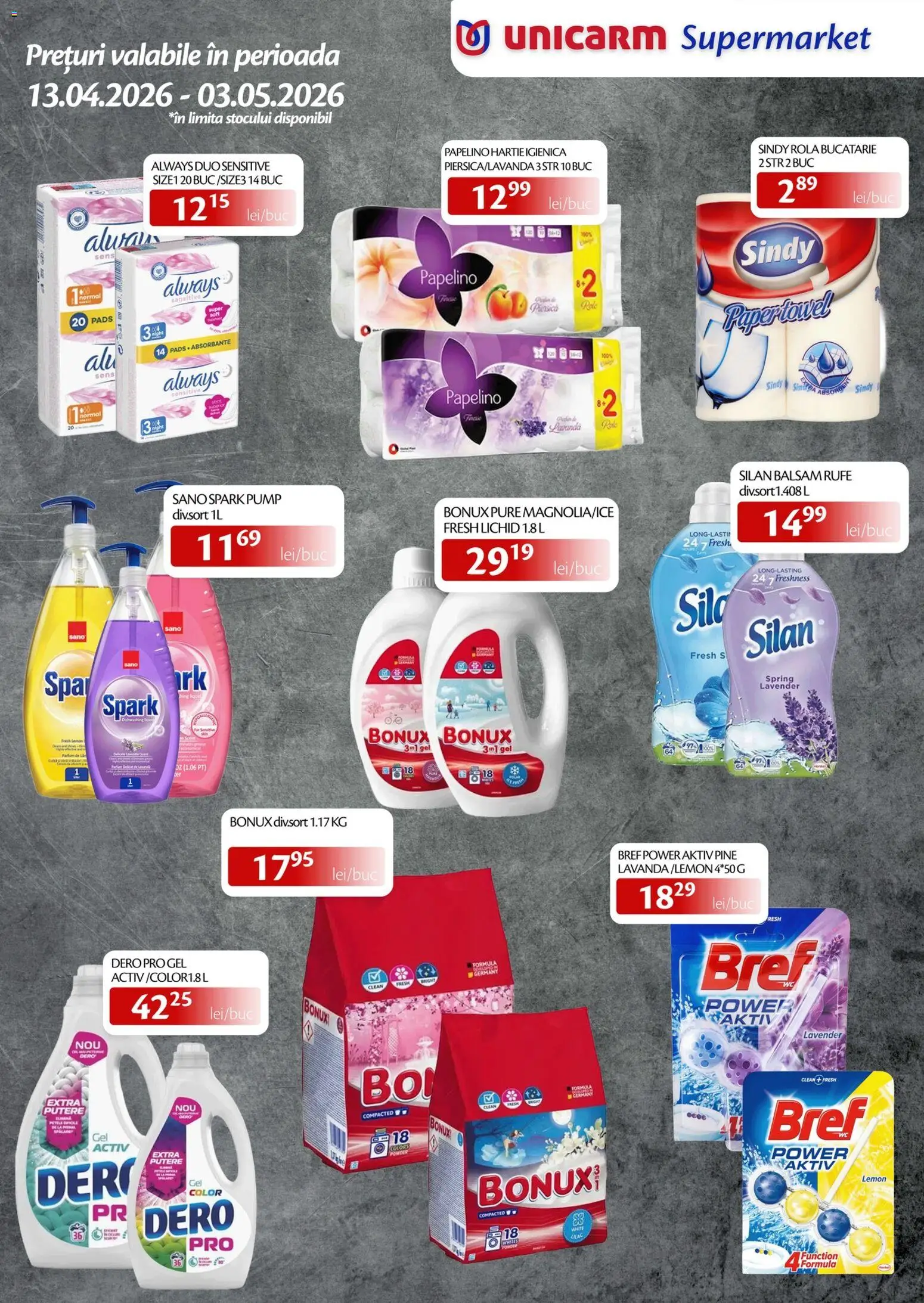 Noul catalog Unicarm – valabil de la 13.04.2026 | Pagină: 7 | Produse: Pomelo, Bucătărie, Balsam
