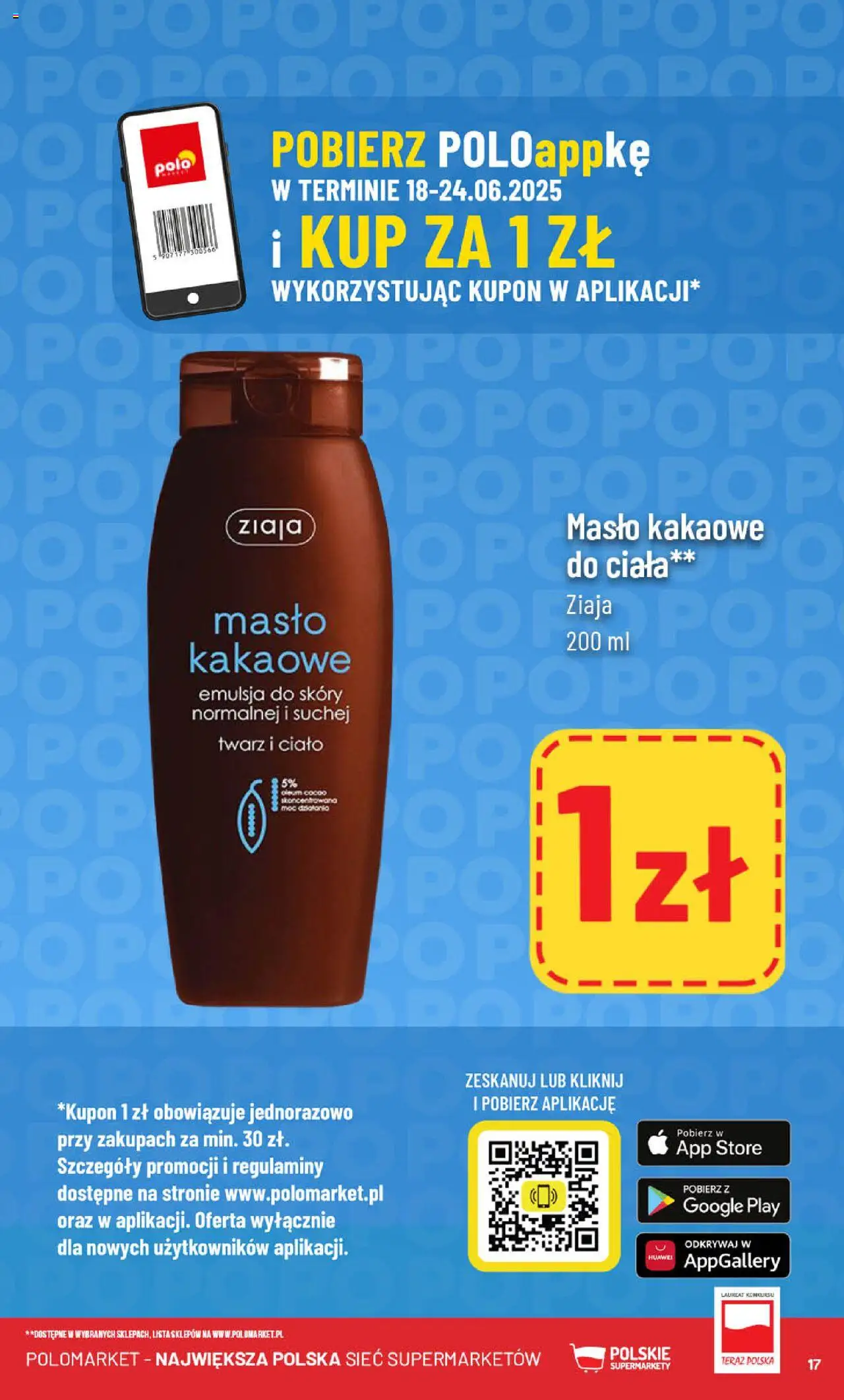 POLOmarket Gazetka od 18.06.2025 | Strona: 17 | Produkty: Masło, Body