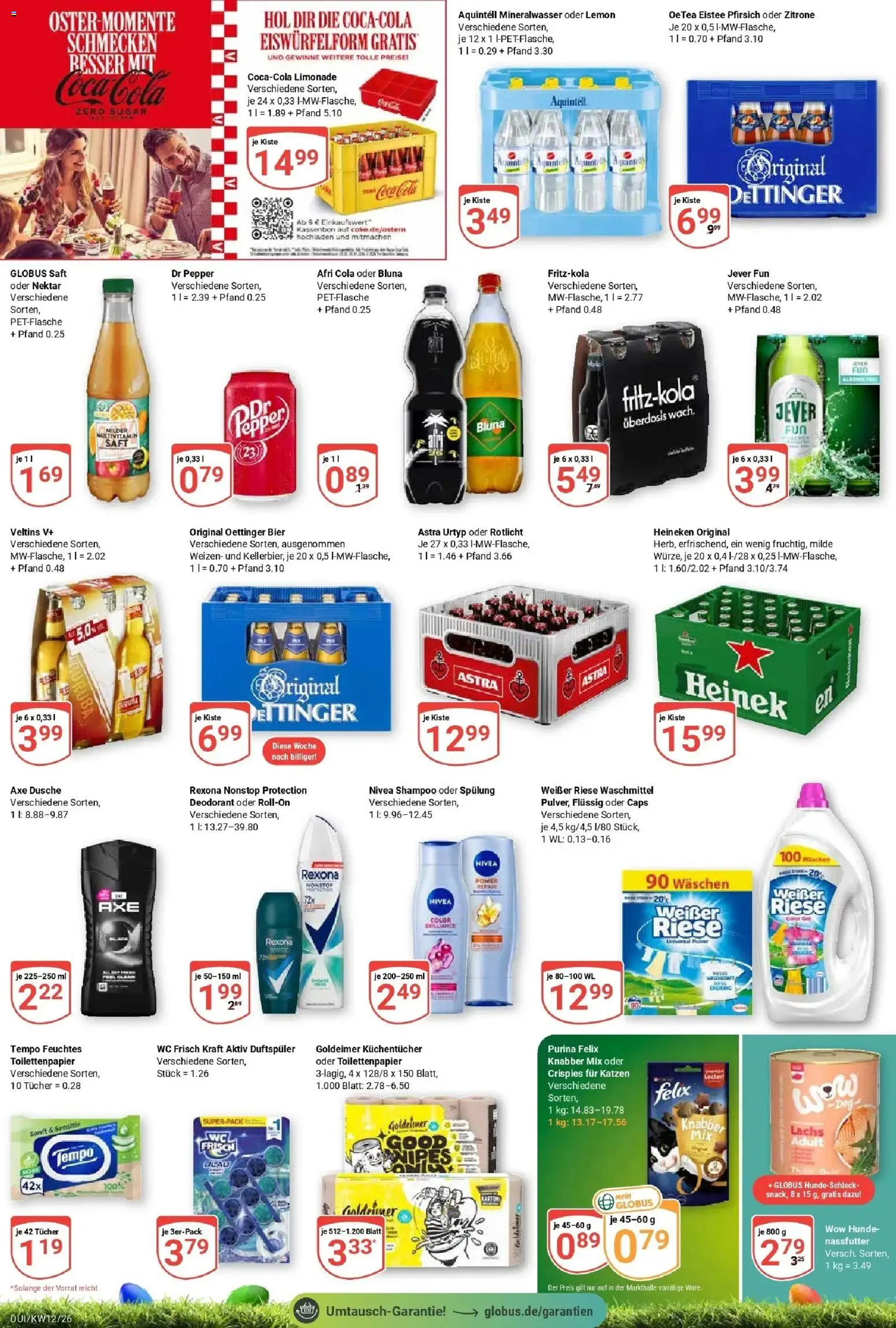 Globus prospekt Duisburg	 – gültig ab 15.03.2026 | Seite: 5 | Produkte: Cola, Spülung, Tempo, Saft