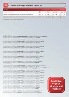 01.10.2025 tarihinden itibaren geçerli olan Arçelik kataloğu önizlemesi | Sayfa: 37