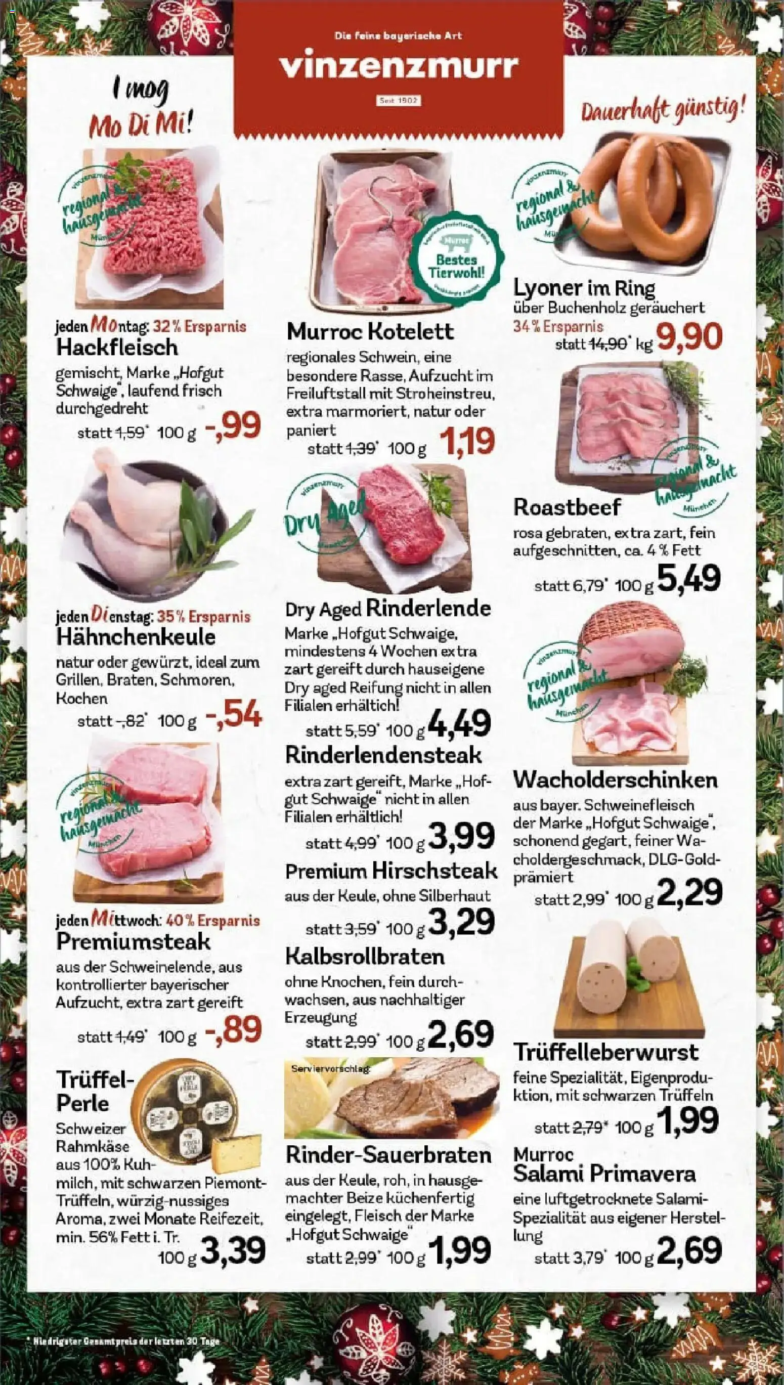 Rewe prospekt Eurasburg	 – gültig ab 22.12.2025 | Seite: 10 | Produkte: Roastbeef, Salami, Fleisch, Hackfleisch