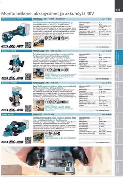 Makita-mainoslehti voimassa 24.03.2026 alkaen | Sivu: 135 | Tuotteet: Laukku, Monitoimikone