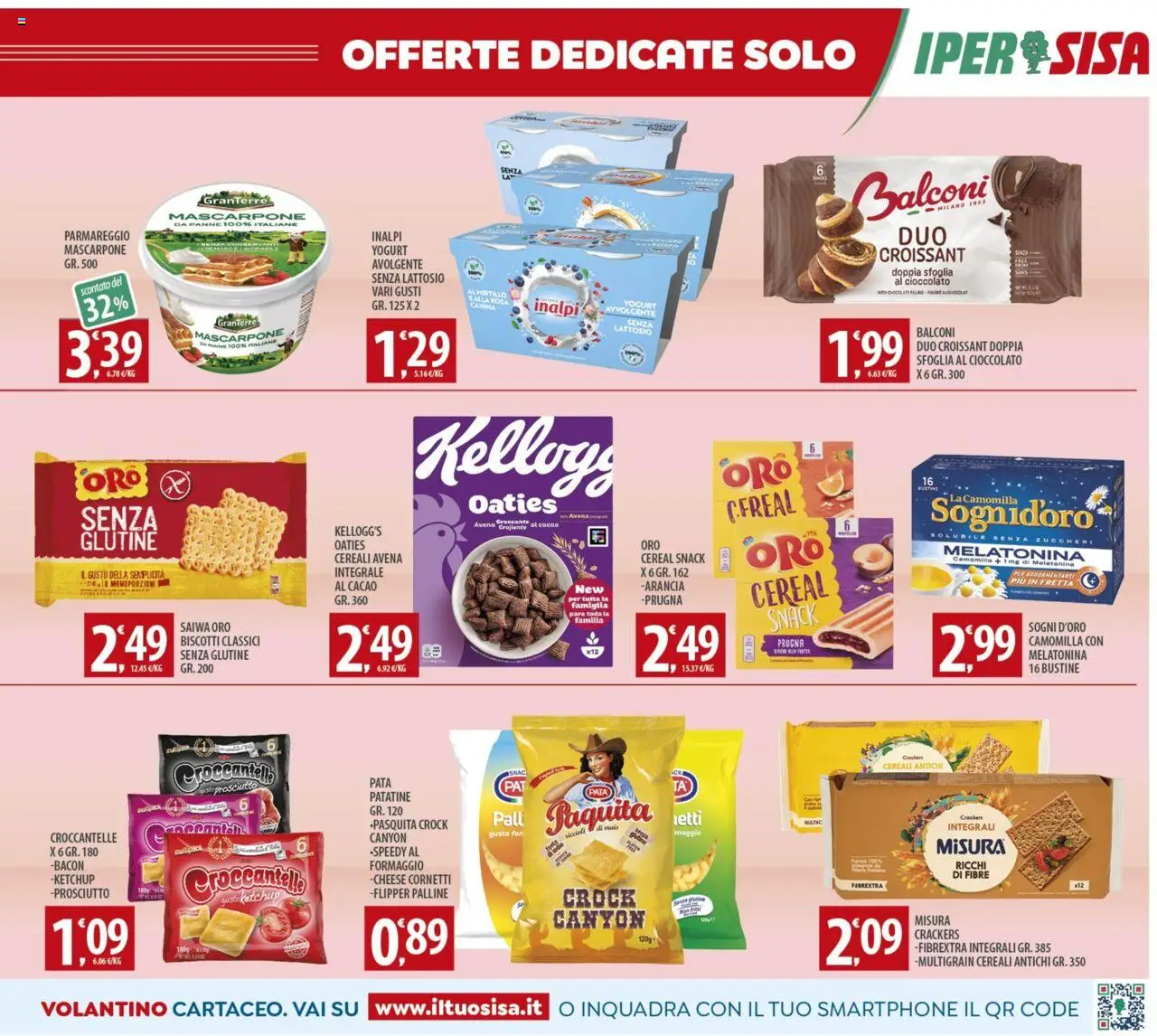 Volantino SISA del 21.08.2025 | Pagina: 13 | Prodotti: Biscotti, Prosciutto, Arancia, Cacao