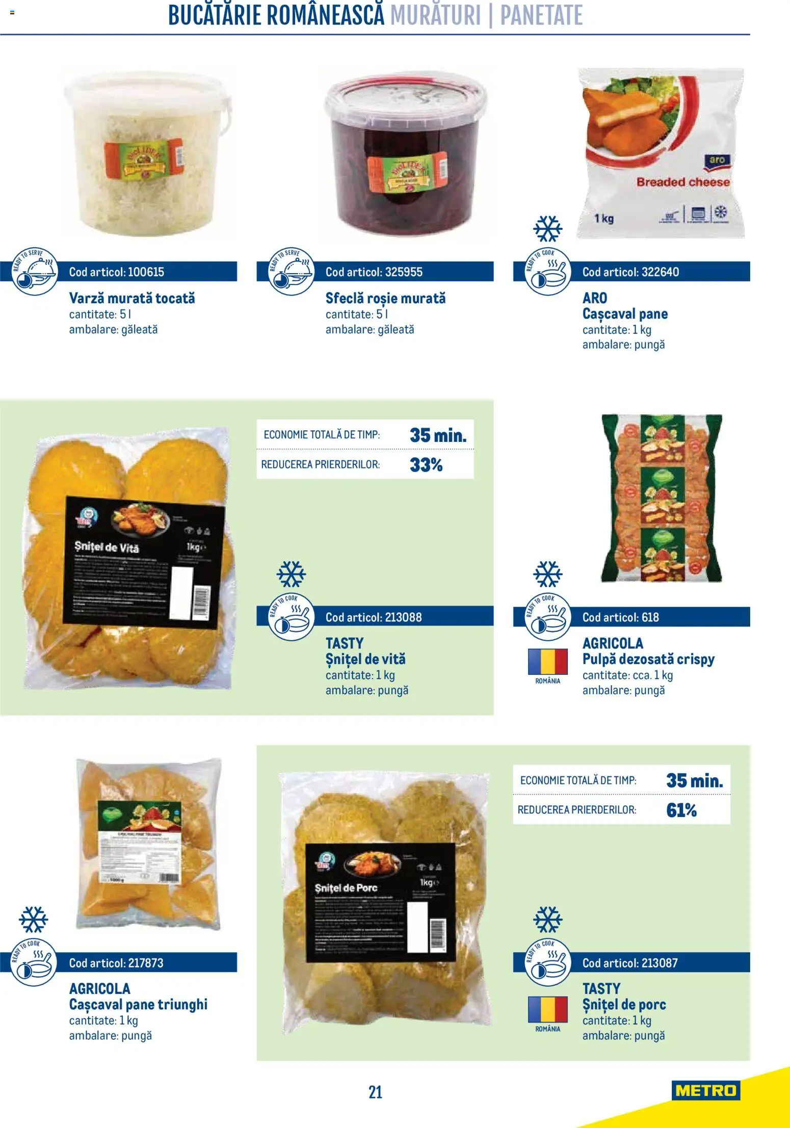 Noul catalog Metro – valabil de la 21.04.2026 | Pagină: 21 | Produse: Pungă, Bucătărie, Cașcaval, Sfeclă