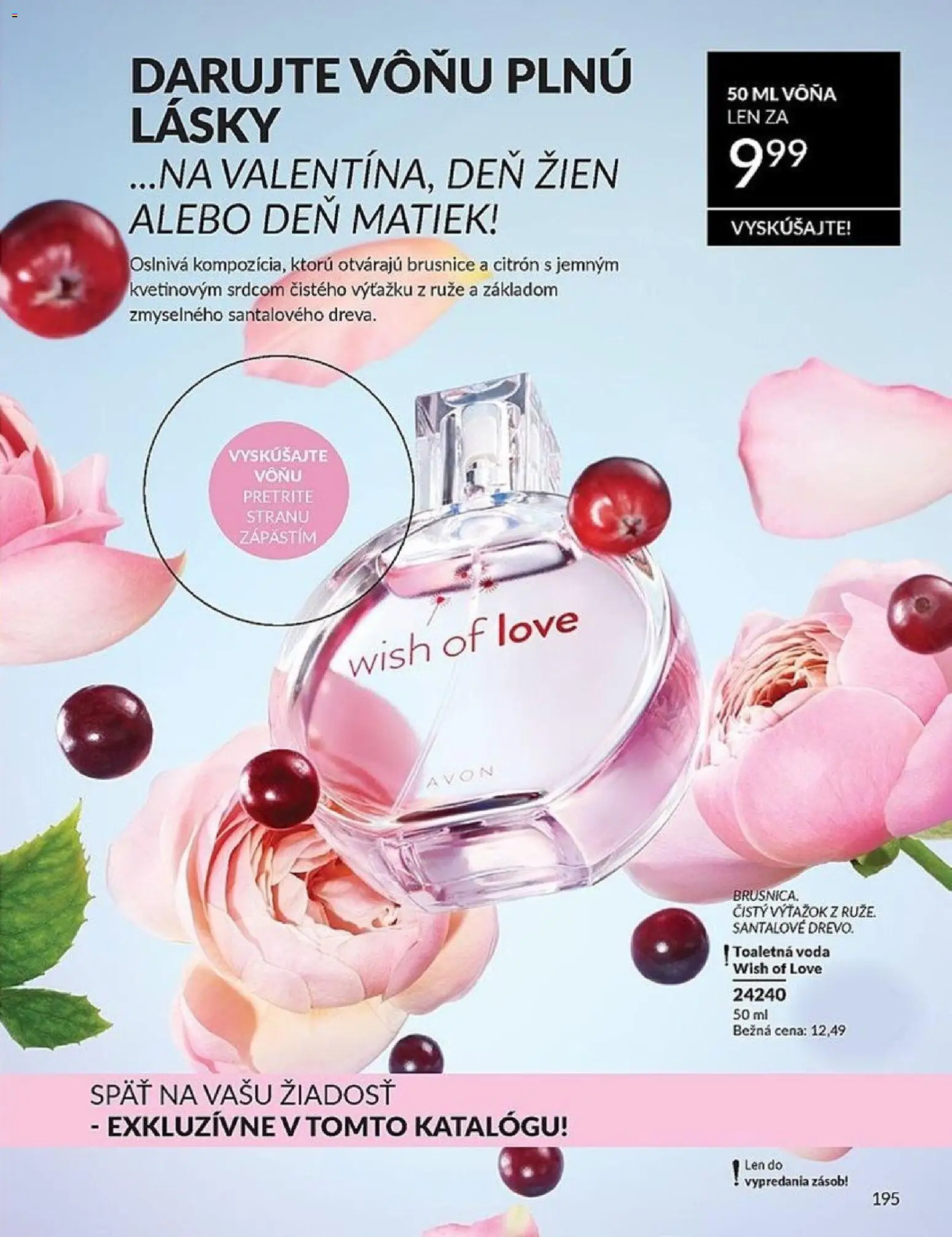 Nové Avon akcie – leták je platný od 01.02.2026 | Strana: 195 | Produkty: Toaletná voda, Voda, Ruže