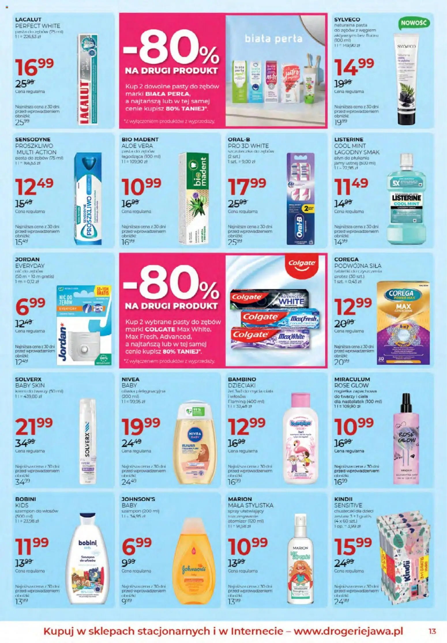 Jawa gazetka od 02.04.2026 | Strona: 13 | Produkty: Szampon, Krem, Lacalut, Pasta do zębów