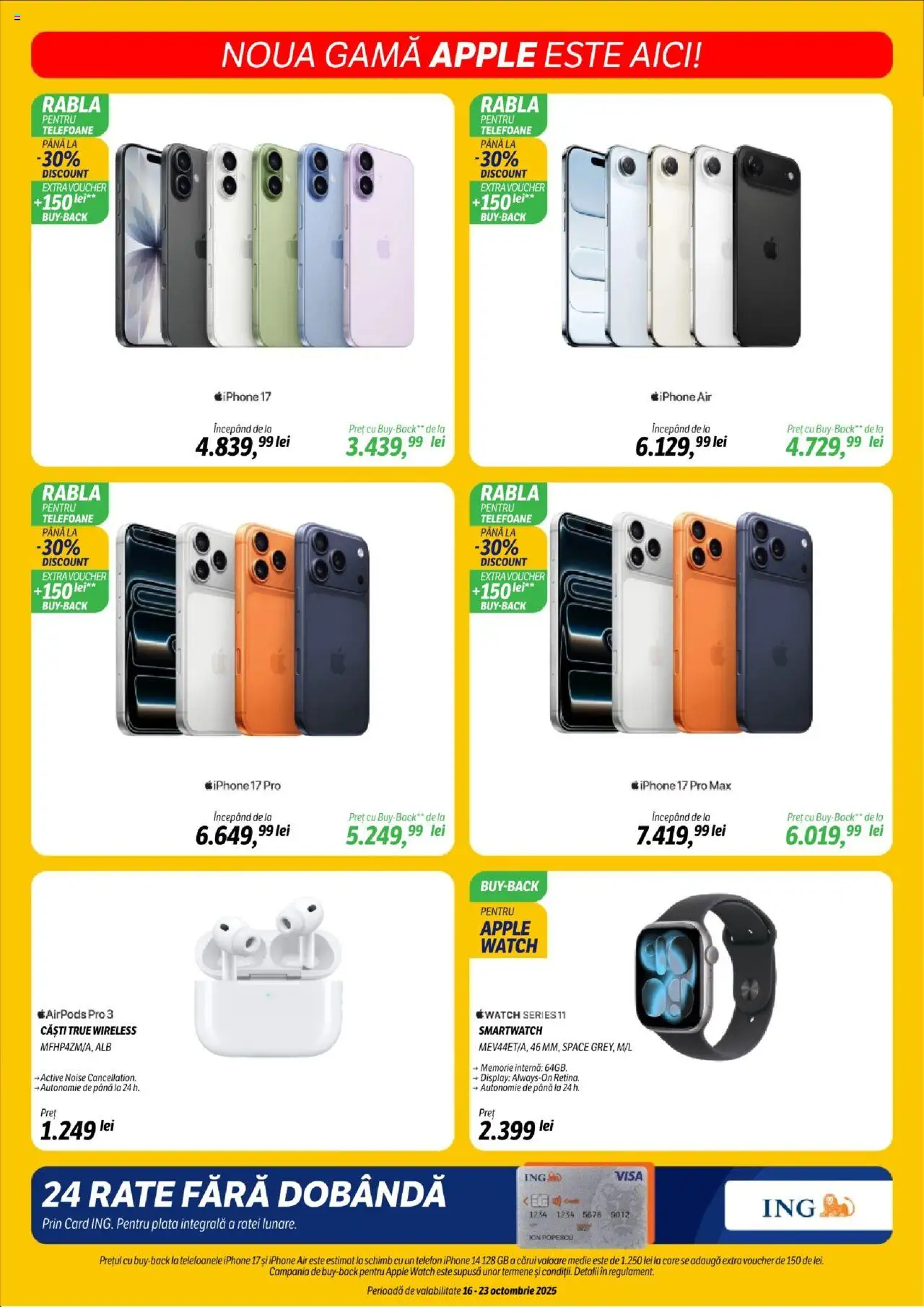 Noul catalog Flanco – valabil de la 16.10.2025 | Pagină: 17 | Produse: Telefon, Memorie, Smartwatch, Apple