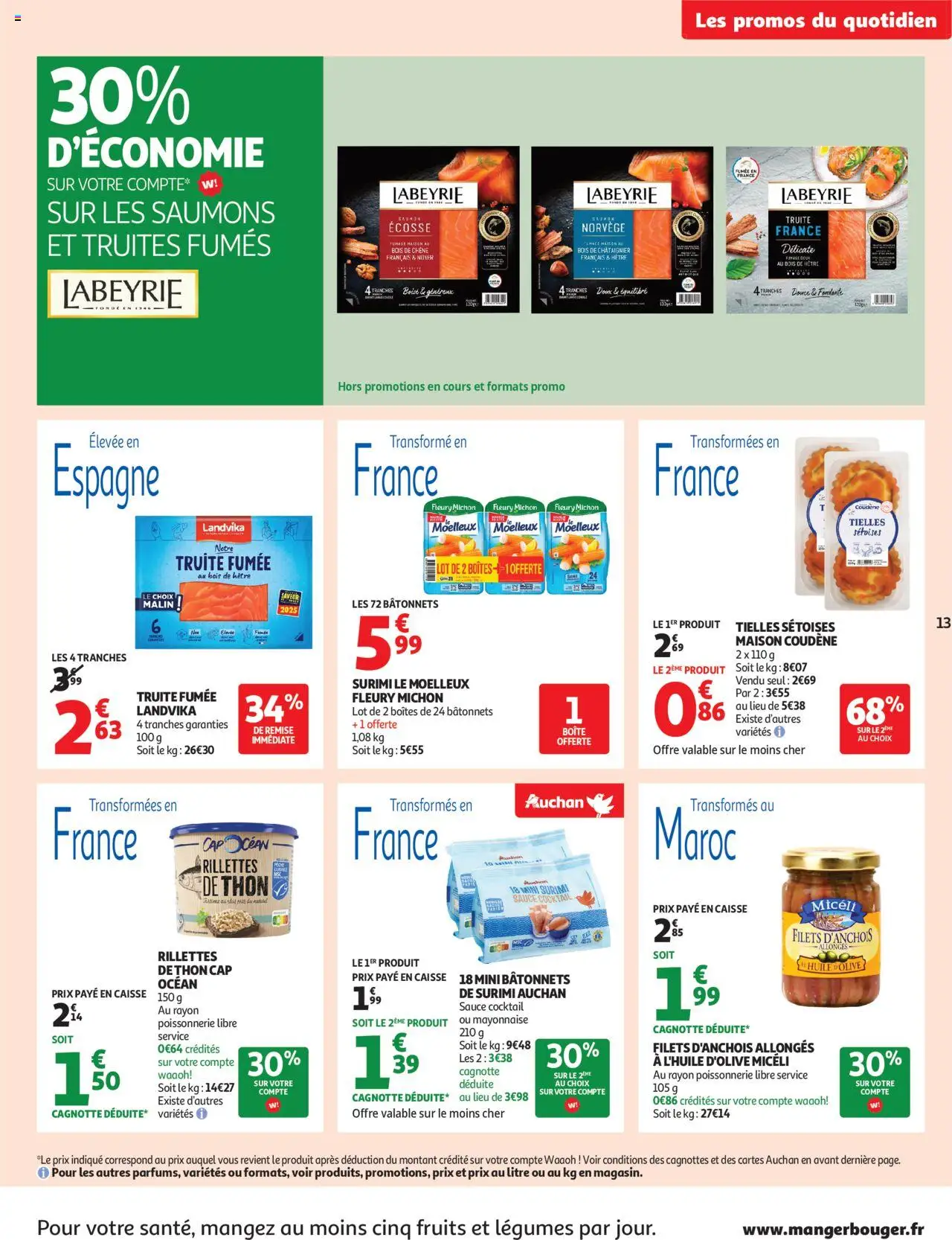  | Page: 13 | Produits: Truite fumée, Poissonnerie, Huile, Saumon