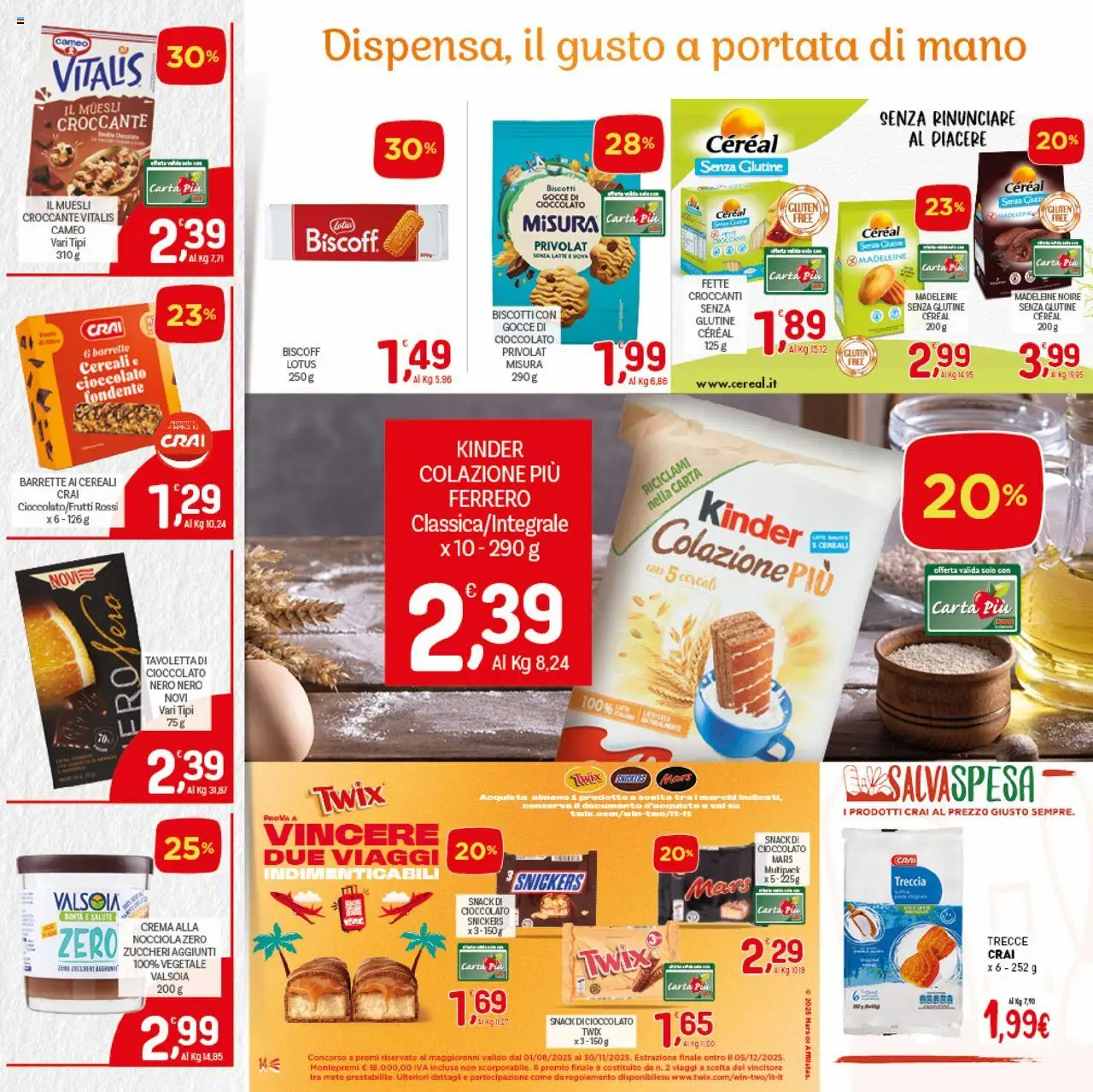 Volantino CRAI del 04.09.2025 | Pagina: 14 | Prodotti: Muesli, Crema, Cereali, Latte