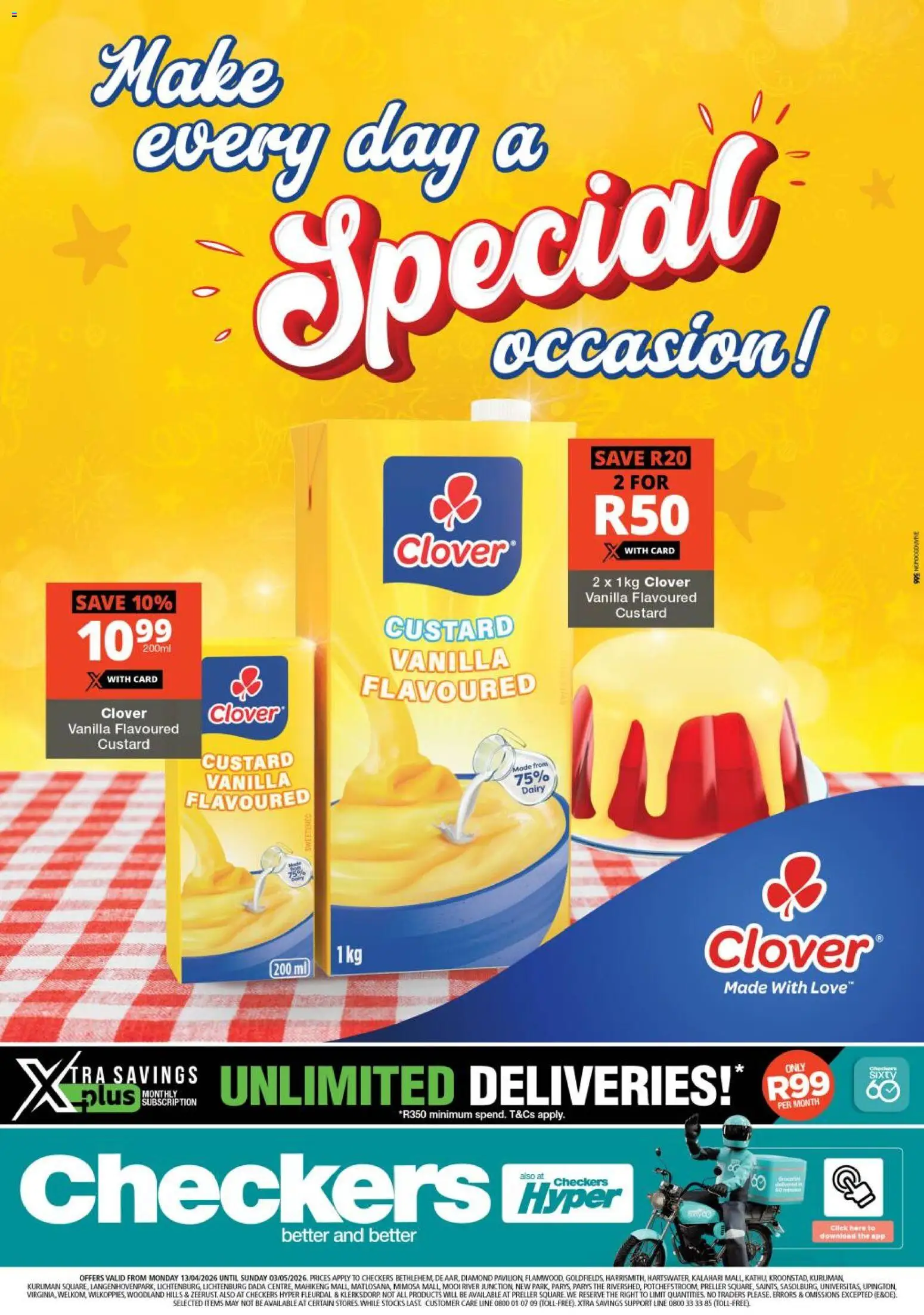 New Checkers catalogue – valid from 13.04.2026 | Page: 1 | Products: Custard