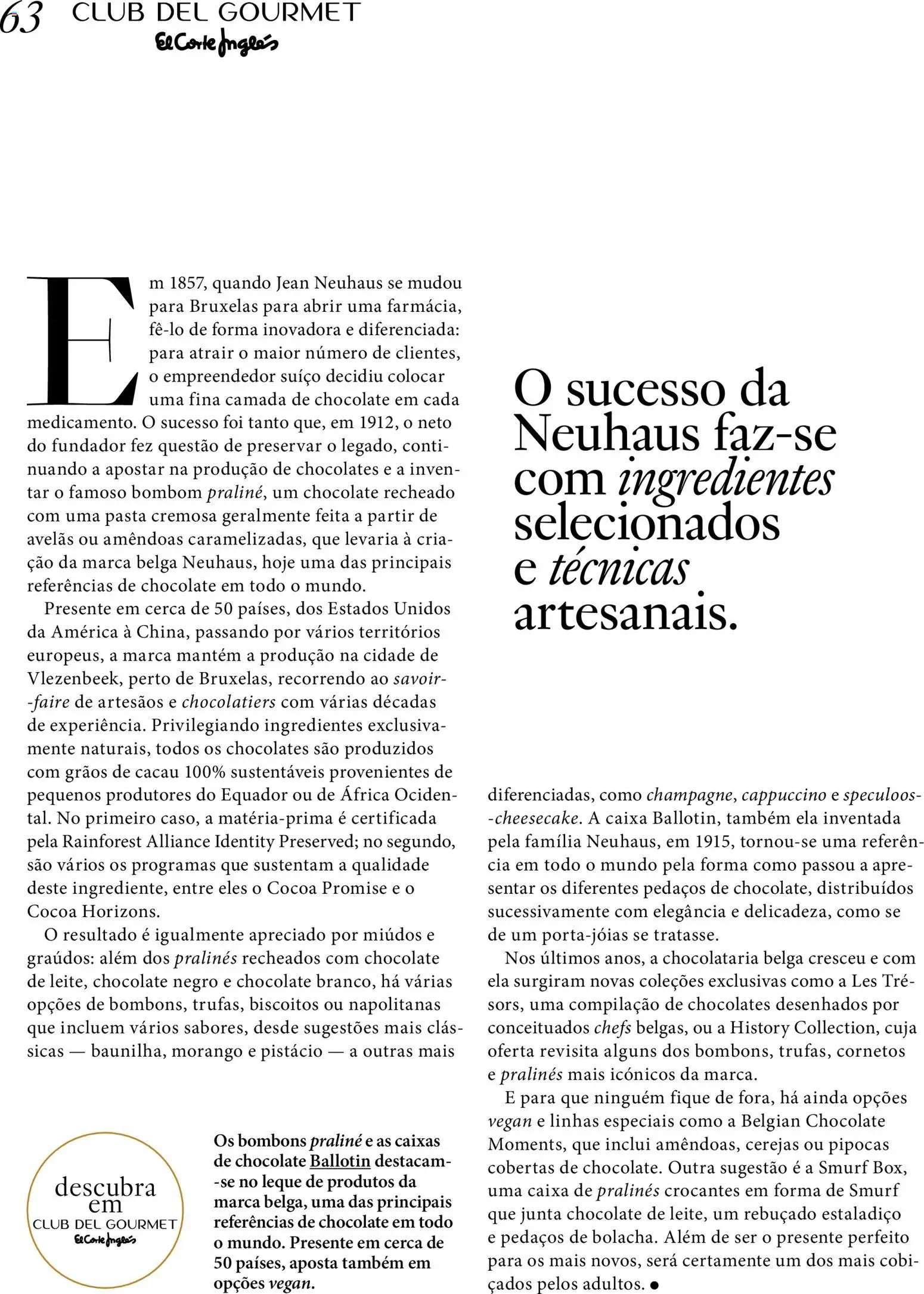 El Corte Ingles folheto │ válido de 26.11.2025 | Página: 63 | Produtos: Amêndoas, Bombom, Caixa, Chocolate