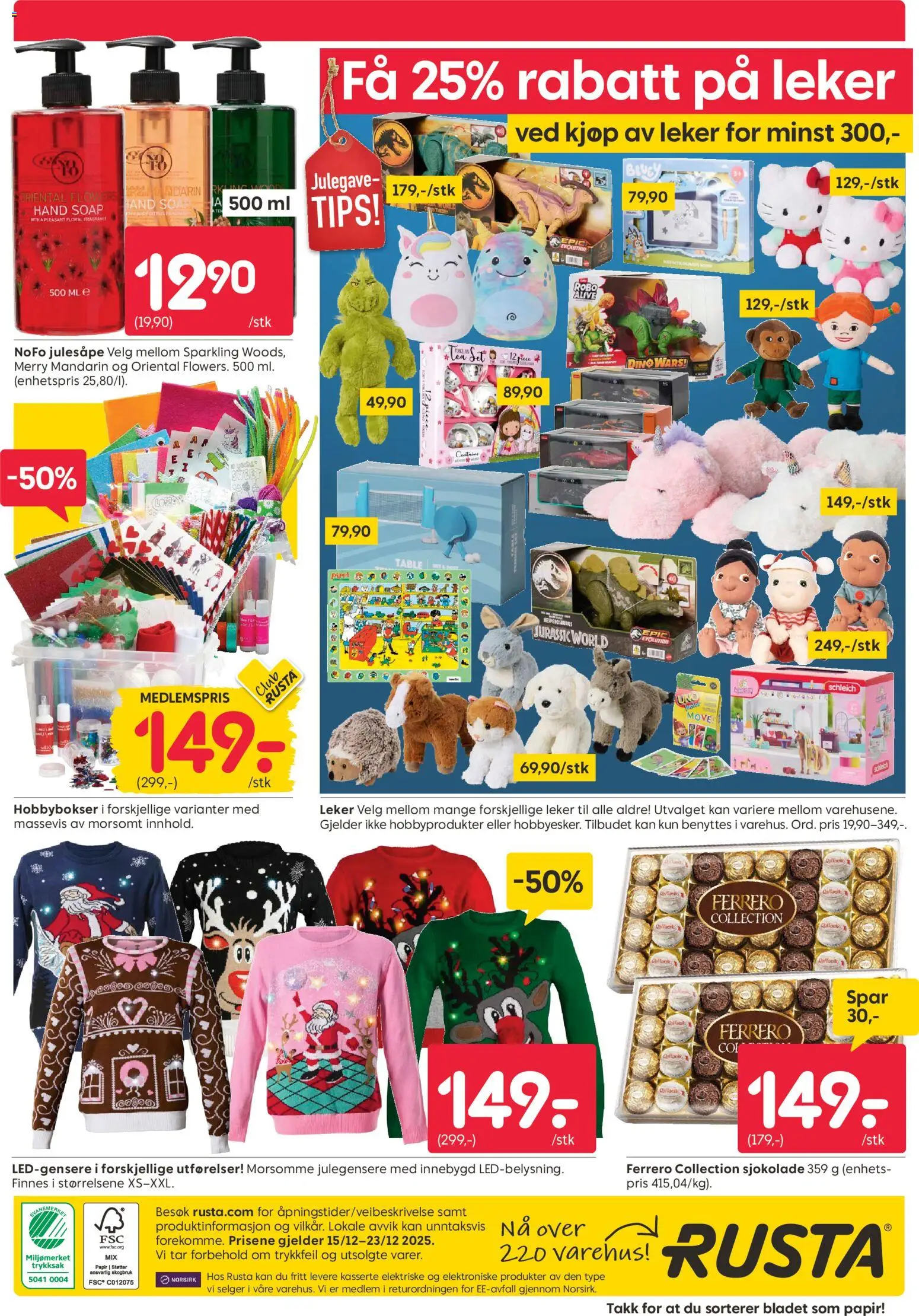 {H1} | Side: 16 | Produkter: Sjokolade, Leker