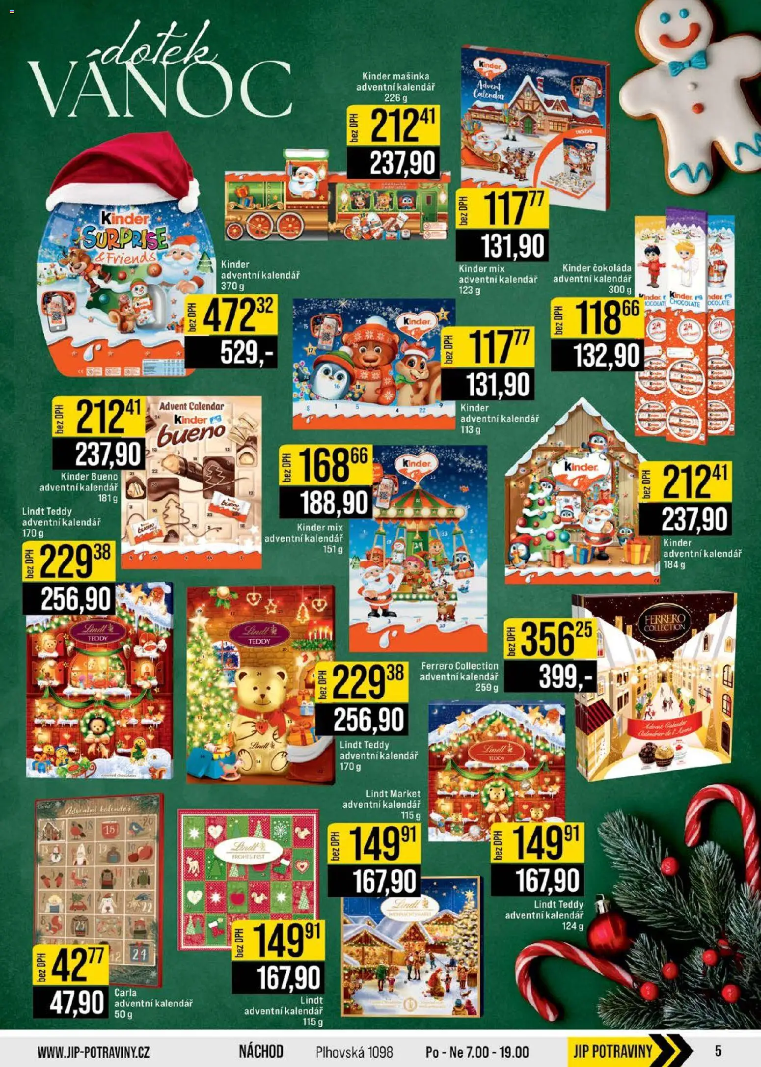 Jip leták - Cash & Carry od 19.11.2025 | Strana: 5 | Produkty: Lindt, Mašinka, Kinder, Kinder Bueno