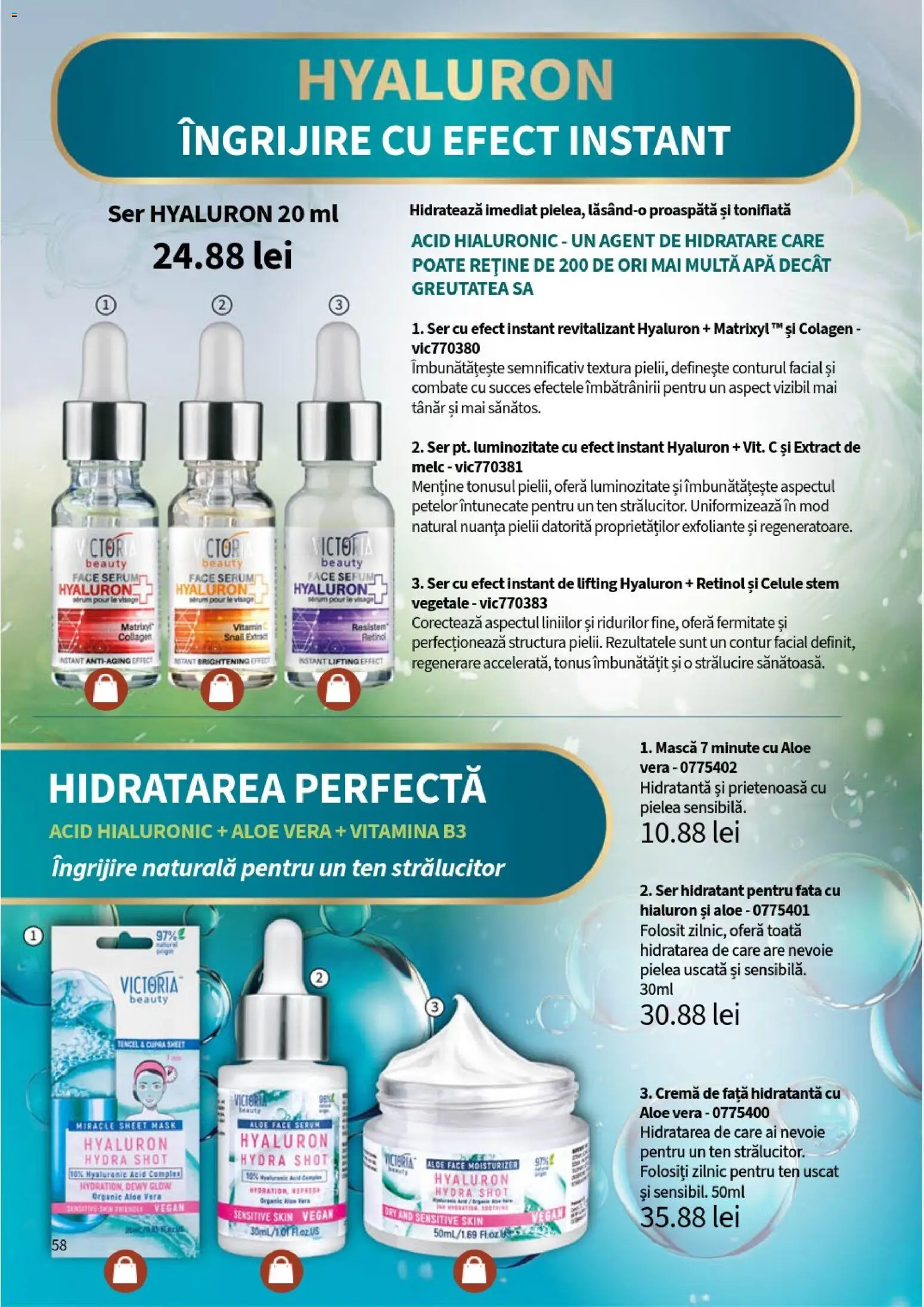 Noul catalog Lady’s – valabil de la 05.01.2026 | Pagină: 60 | Produse: Serum, Aloe vera, Cremă, Apă