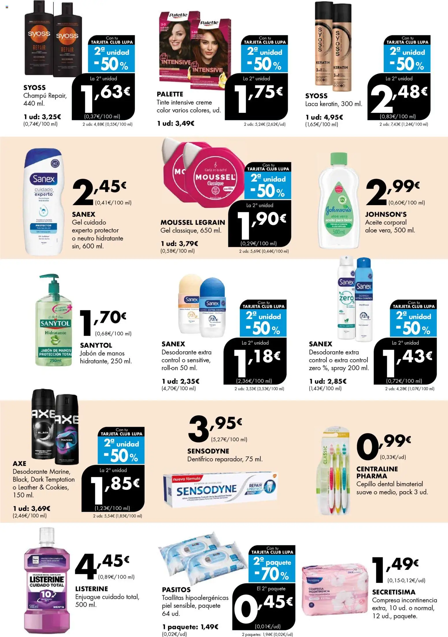 Lupa Supermercados folleto │ válido desde el 19.03.2026 | Página: 15 | Productos: Cepillo, Champú, Desodorante, Ducha