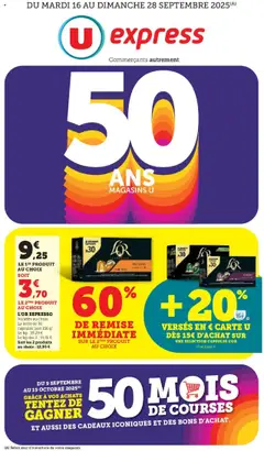 U Express - Prévisualisation de U Express catalogue 50 ans Magasins U valide à partir de 16.09.2025