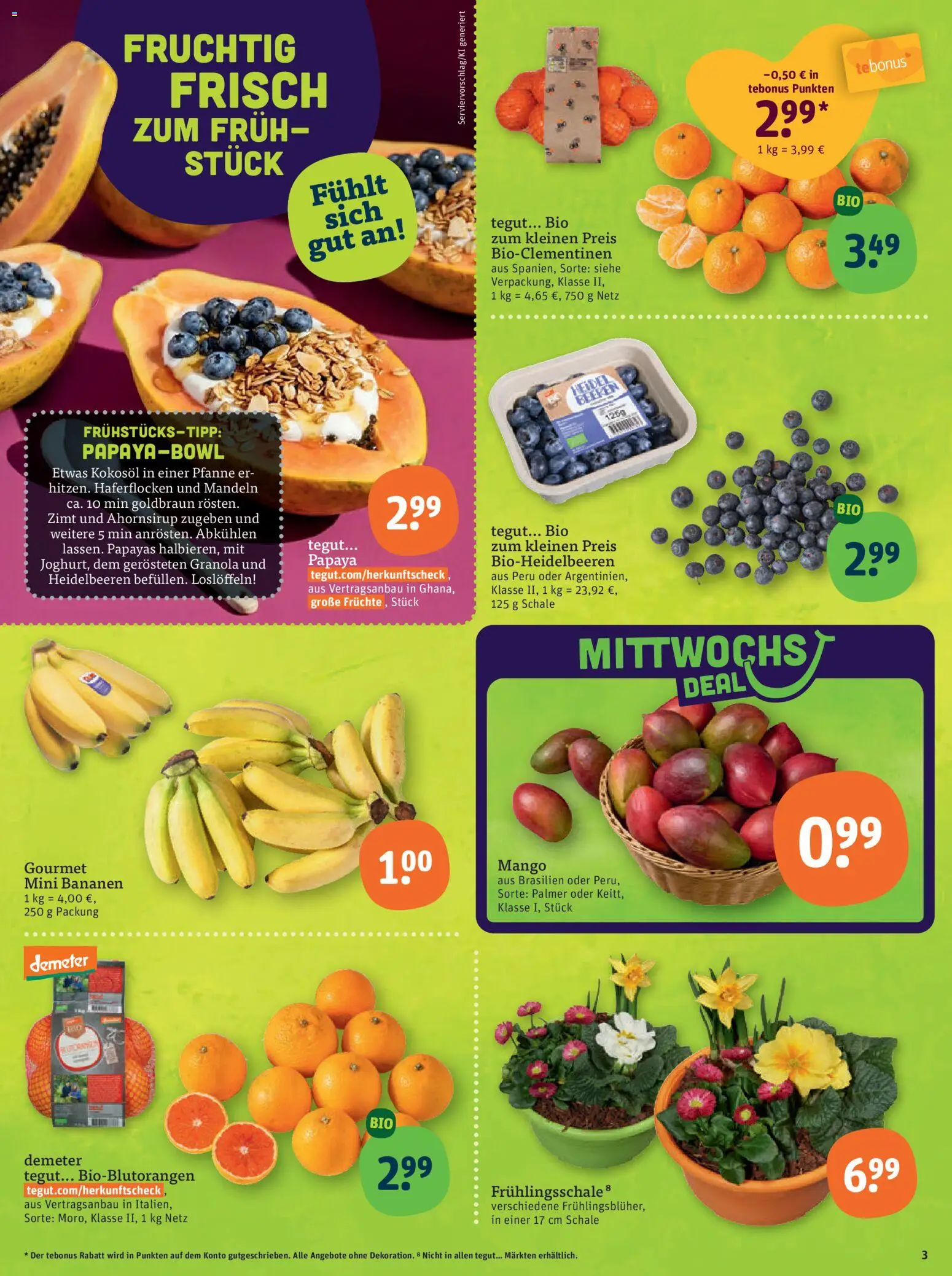 Tegut Prospekt 	 – gültig ab 02.02.2026 | Seite: 5 | Produkte: Bananen, Mandeln, Heidelbeeren, Mango