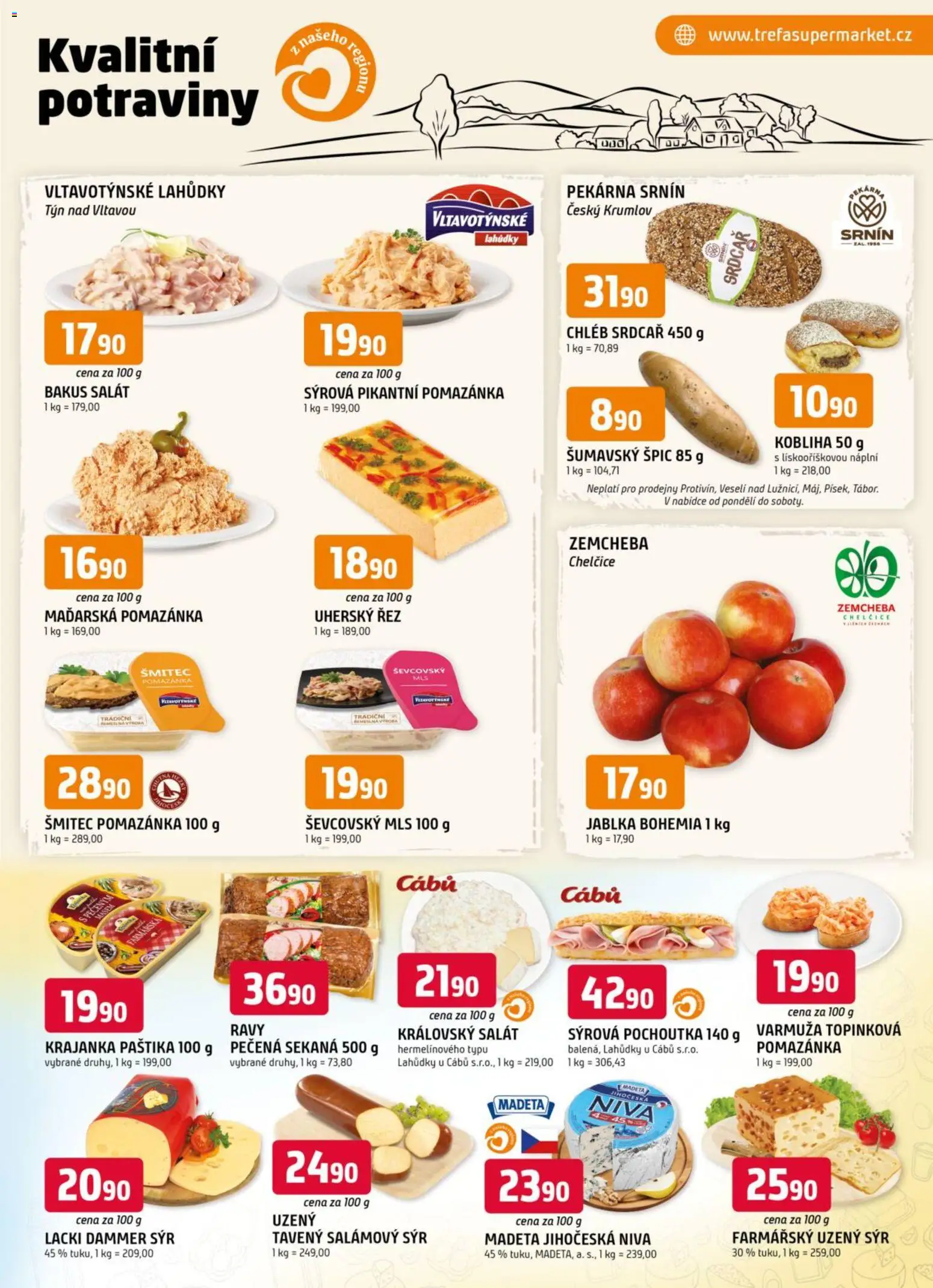 Trefa leták od 19.11.2025 | Strana: 5 | Produkty: Sýr, Jablka, Pomazánka, Niva