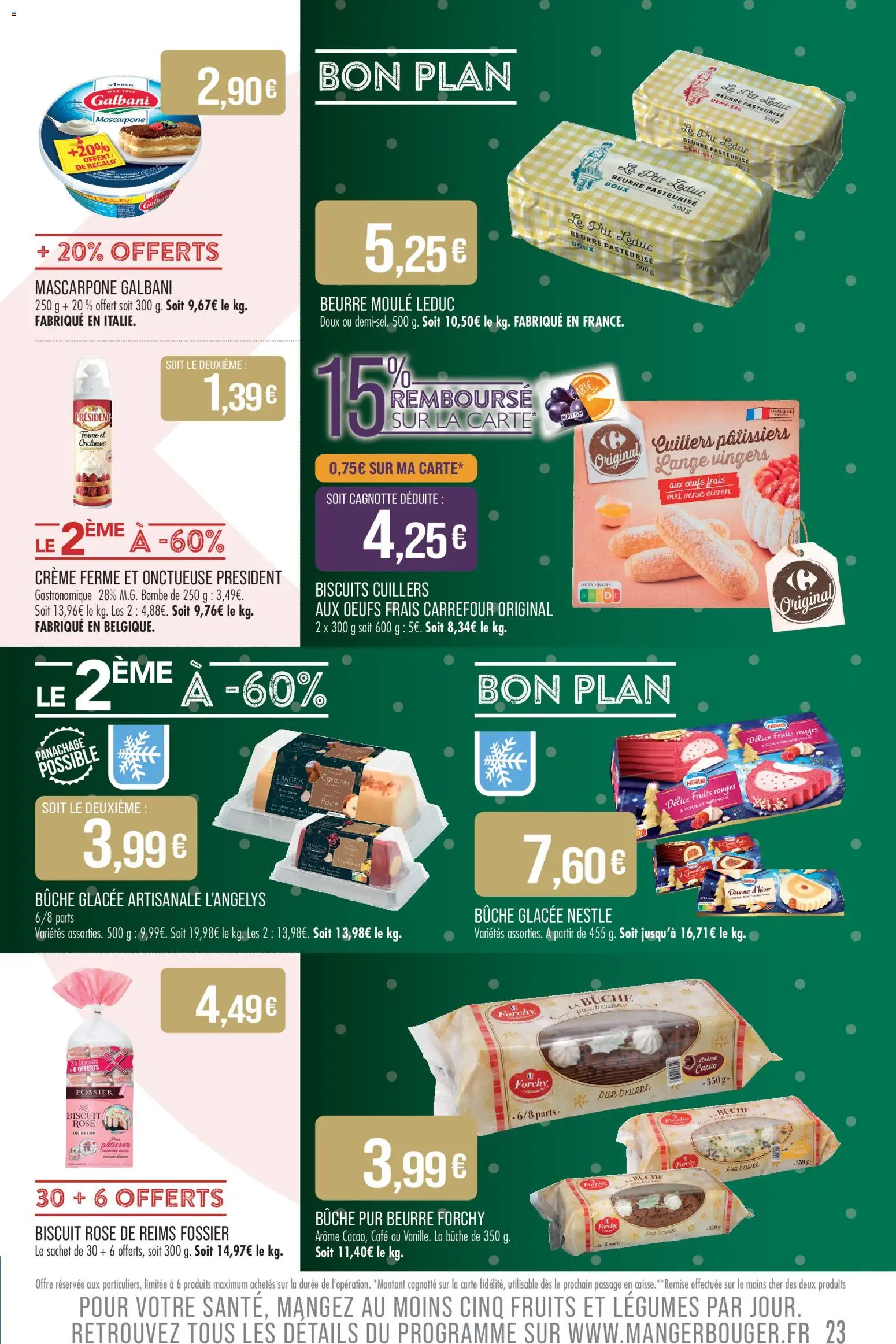 {H1} | Page: 23 | Produits: Beurre, Œufs, Café, Crème