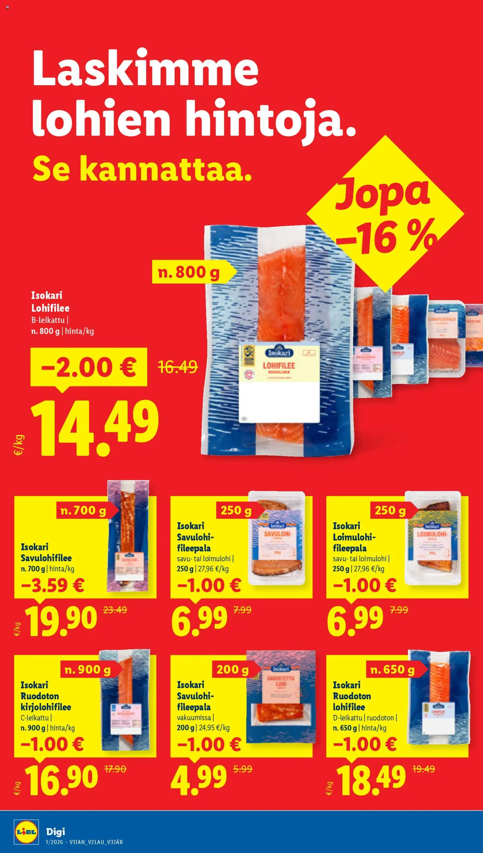 Lidl tarjoukset - Rovaniemi – voimassa 01.01.2026 alkaen | Sivu: 31 | Tuotteet: Savulohi