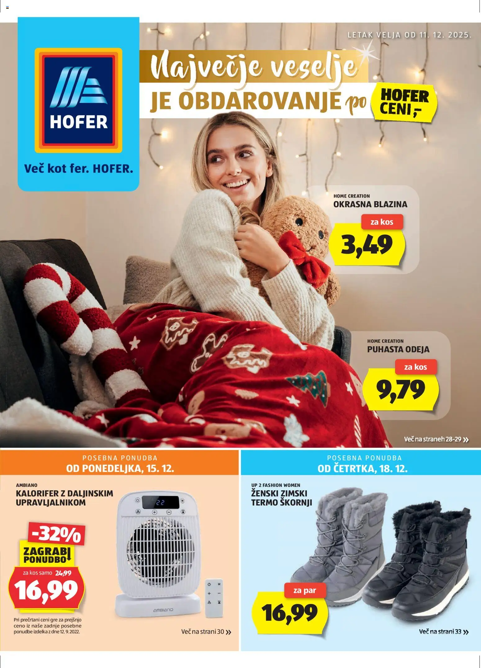 Hofer SI katalog | vrijedi od 11.12.2025 | Stranica: 1