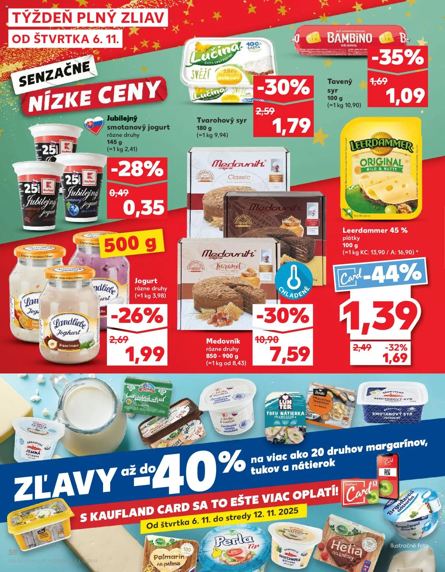 Nové Kaufland akcie – leták je platný od 06.11.2025 | Strana: 38 | Produkty: Syr, Jogurt, Tofu, Palmarin