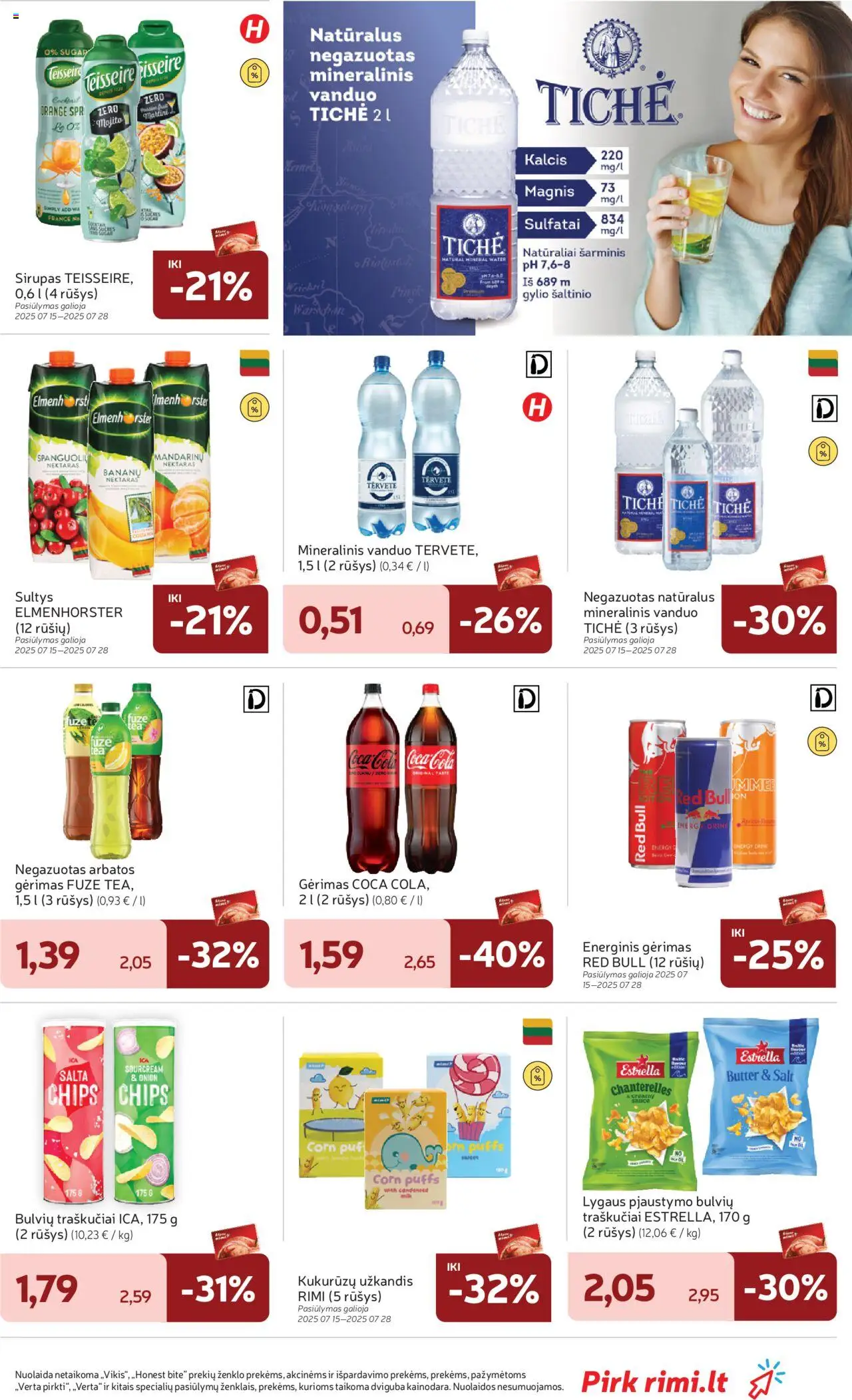 Rimi - Leidinys│galioja nuo 22.07.2025 | Puslapis: 25 | Prekių: Energinis gėrimas, Sultys, Traškučiai, Mineralinis vanduo