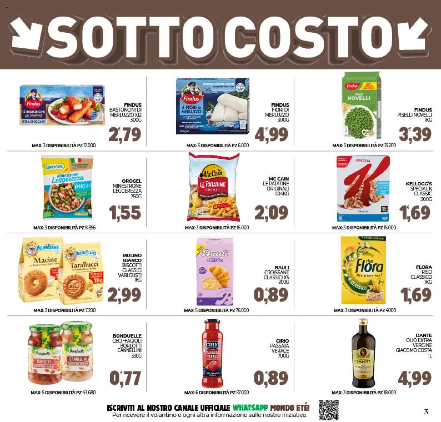 Volantino Eté del 11.11.2025 | Pagina: 3 | Prodotti: Minestrone, Biscotti, Piselli, Croissant