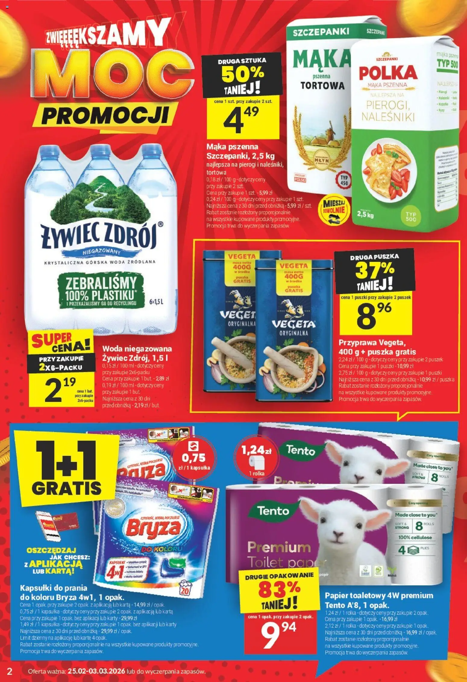 Twój Market Gazetka od 25.02.2026 | Strona: 2 | Produkty: Karta, Półka, Woda niegazowana, Woda