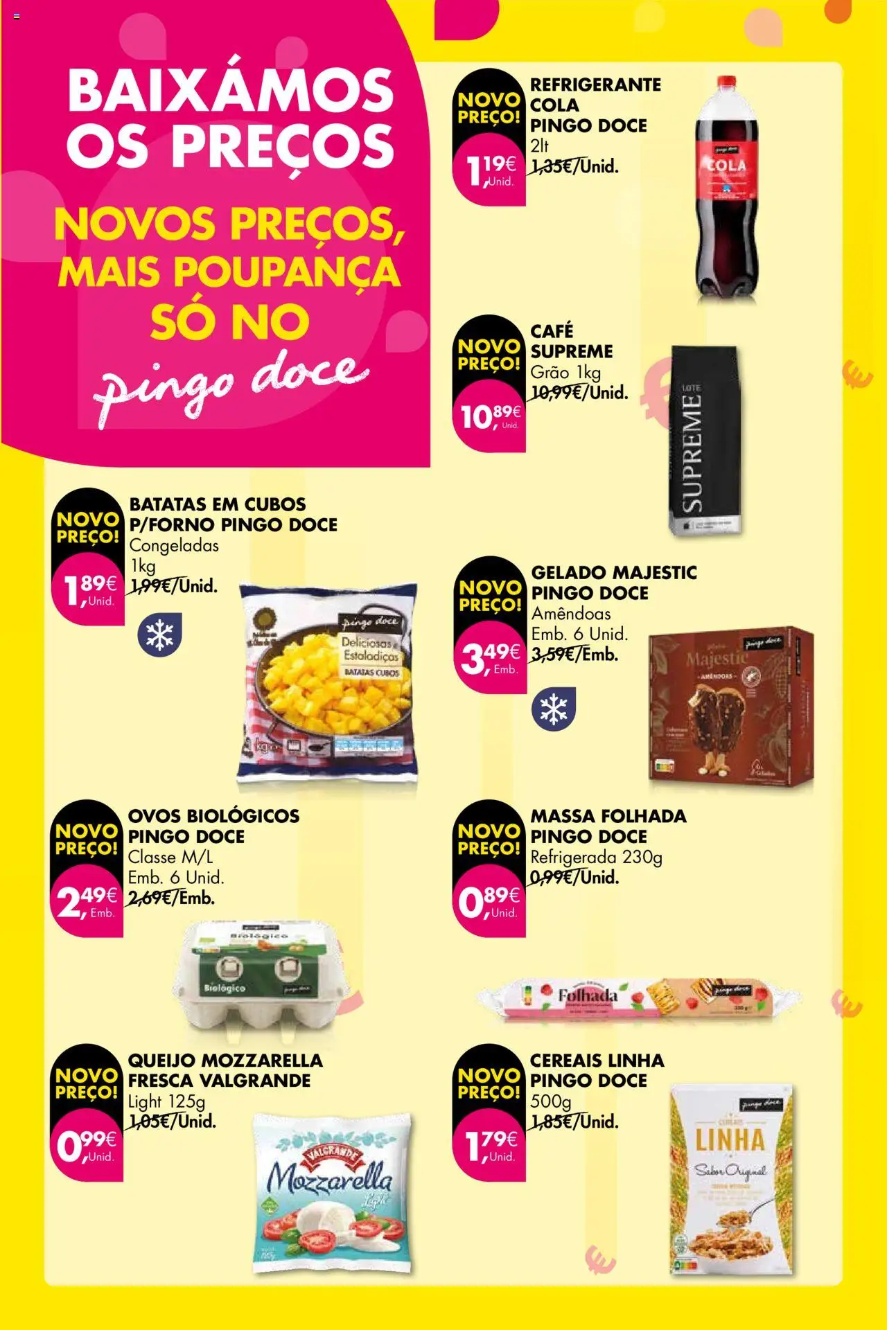 Pingo Doce Poupe este Fim de Semana │ válido de 08.08.2025 | Página: 22 | Produtos: Refrigerante, Amêndoas, Queijo, Cereais
