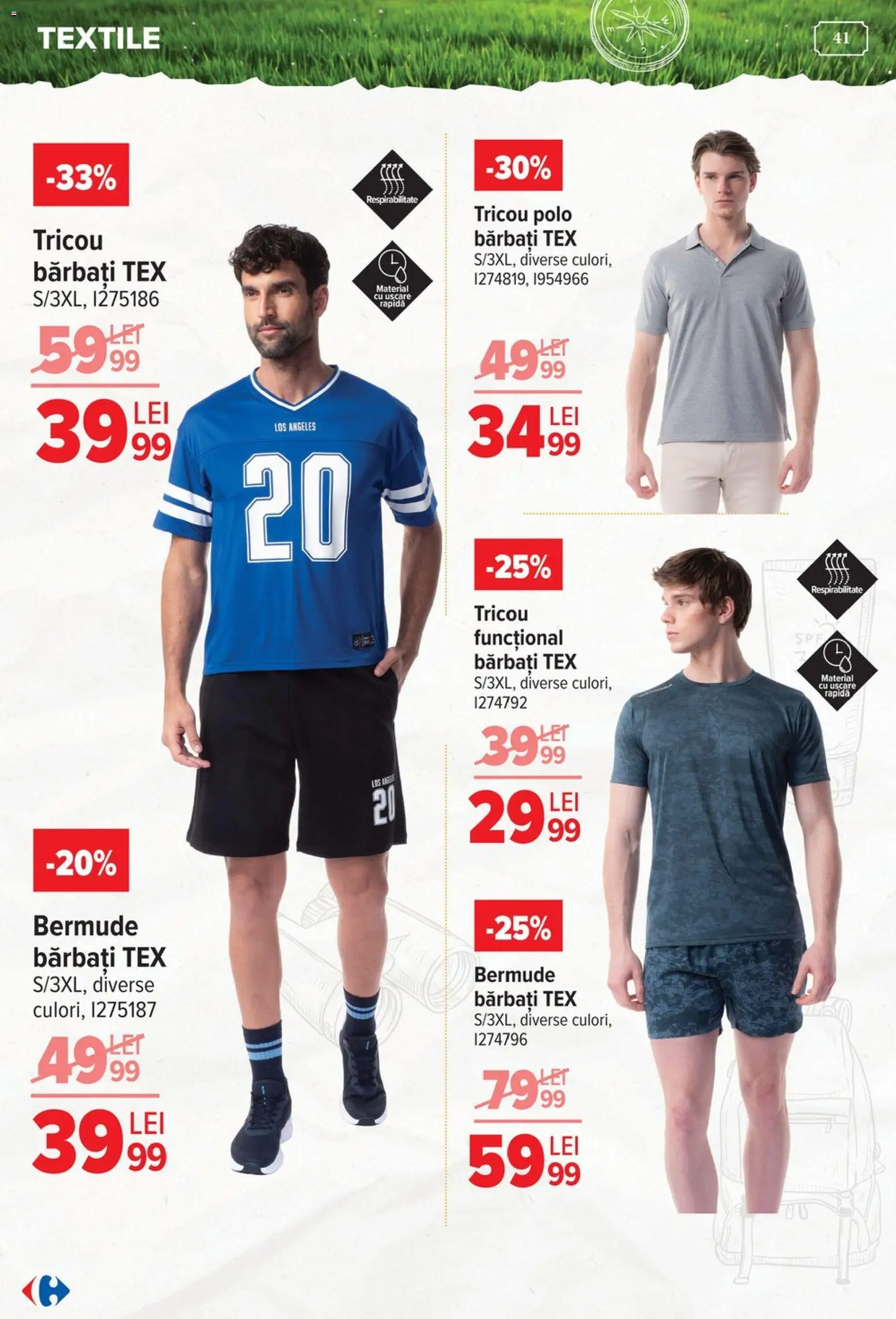 Noul catalog Carrefour – valabil de la 15.04.2026 | Pagină: 41 | Produse: Tricou