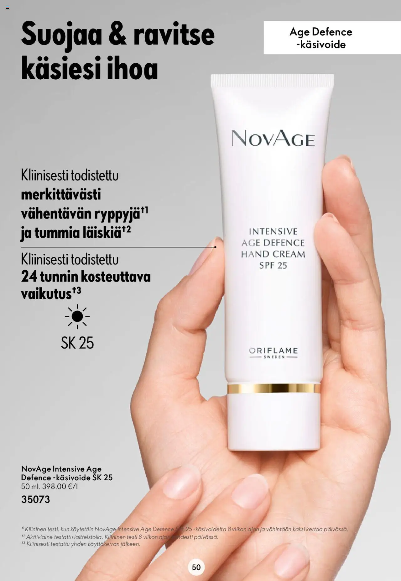 Oriflame Novage+ – voimassa 25.01.2024 alkaen | Sivu: 50 | Tuotteet: Käsivoide