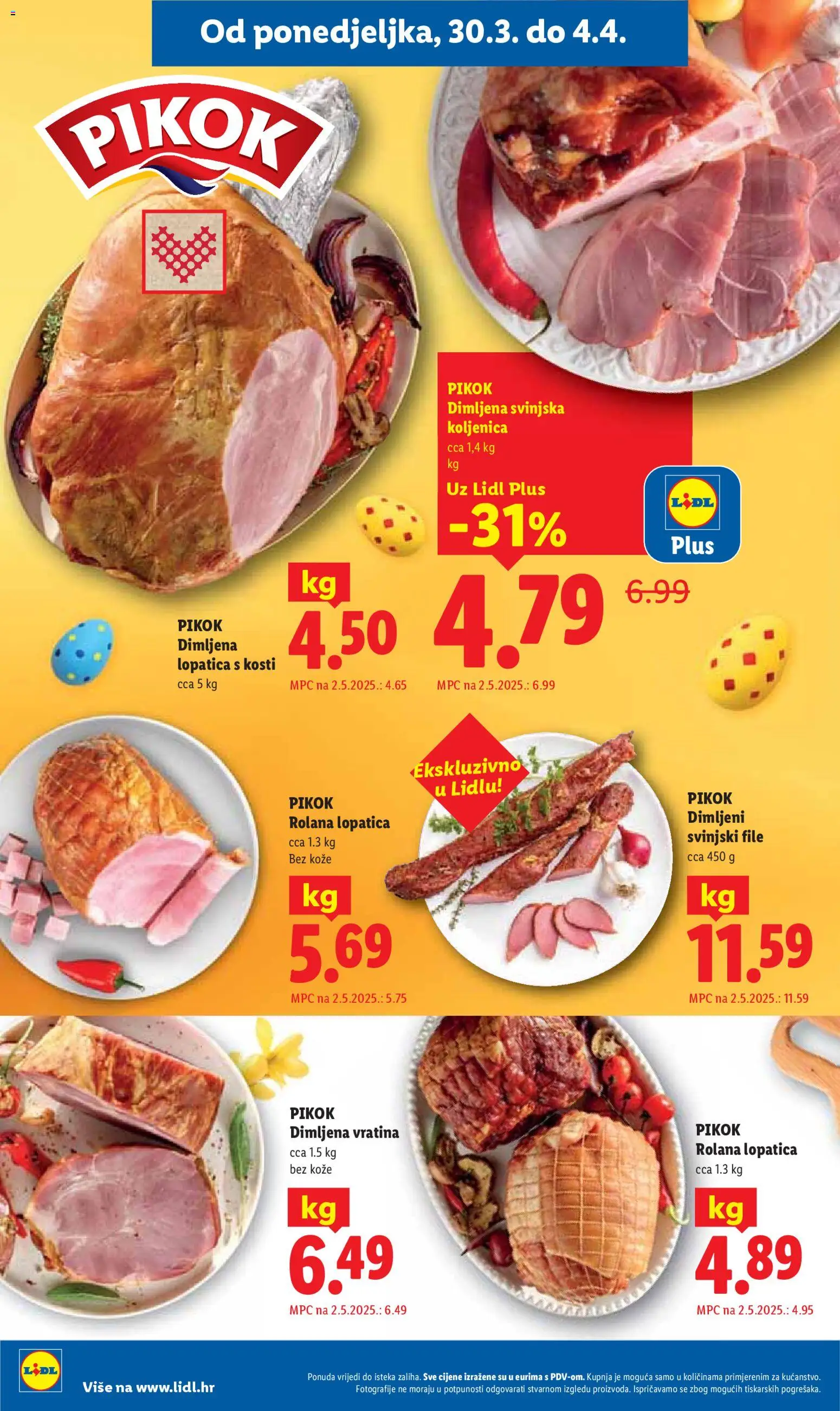Lidl katalog | vrijedi od 30.03.2026 | Stranica: 6 | Proizvodi: Svinjski file, Lopatica