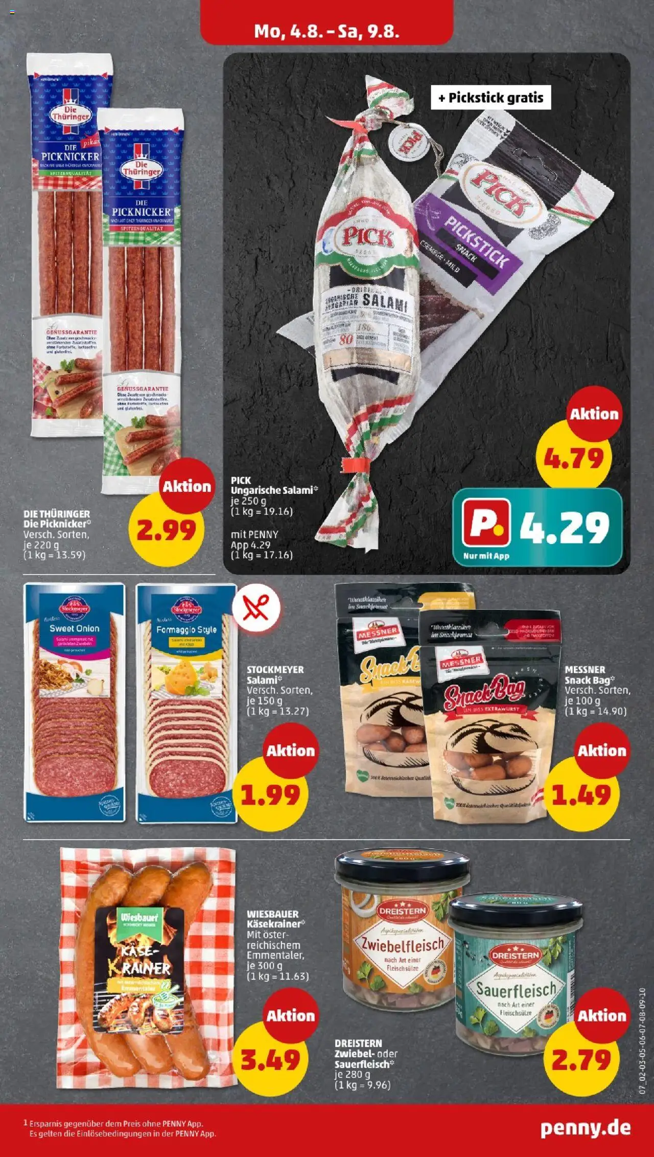 Penny - Nordrhein-Westfalen - gültig ab dem 04.08.2025 | Seite: 7 | Produkte: Käse, Salami