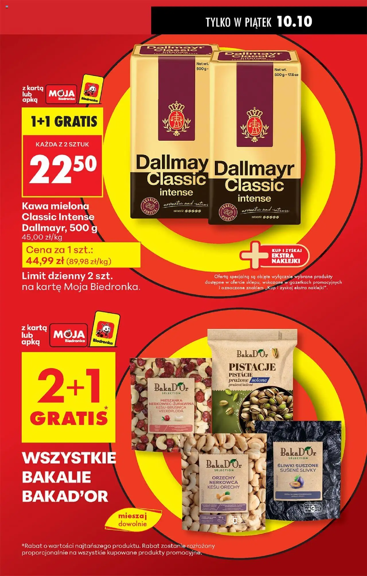 Biedronka gazetka - Oferta w tym tygodniu od 09.10.2025 | Strona: 7 | Produkty: Karta, Śliwki, Naklejki, Orzechy