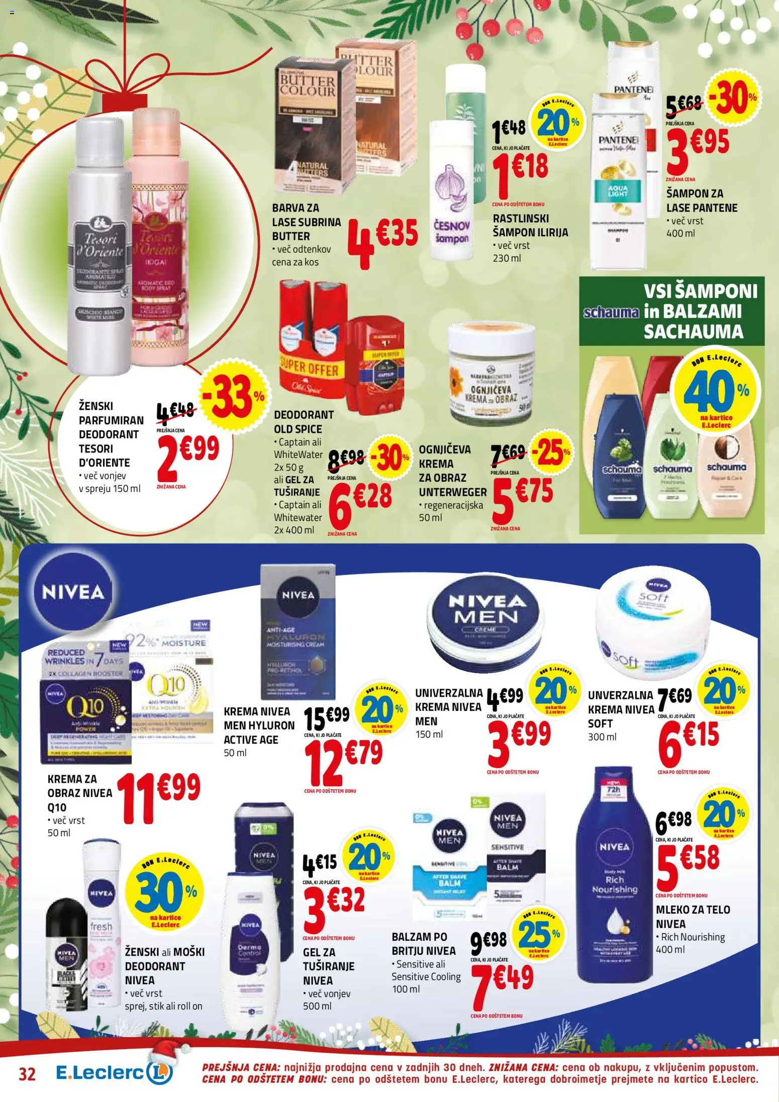 Novi E.leclerc katalog ponudbe – veljaven od 10.12.2025 | Stran: 32 | Izdelki: Univerzalna krema, Kos, Mleko, Mleko za telo