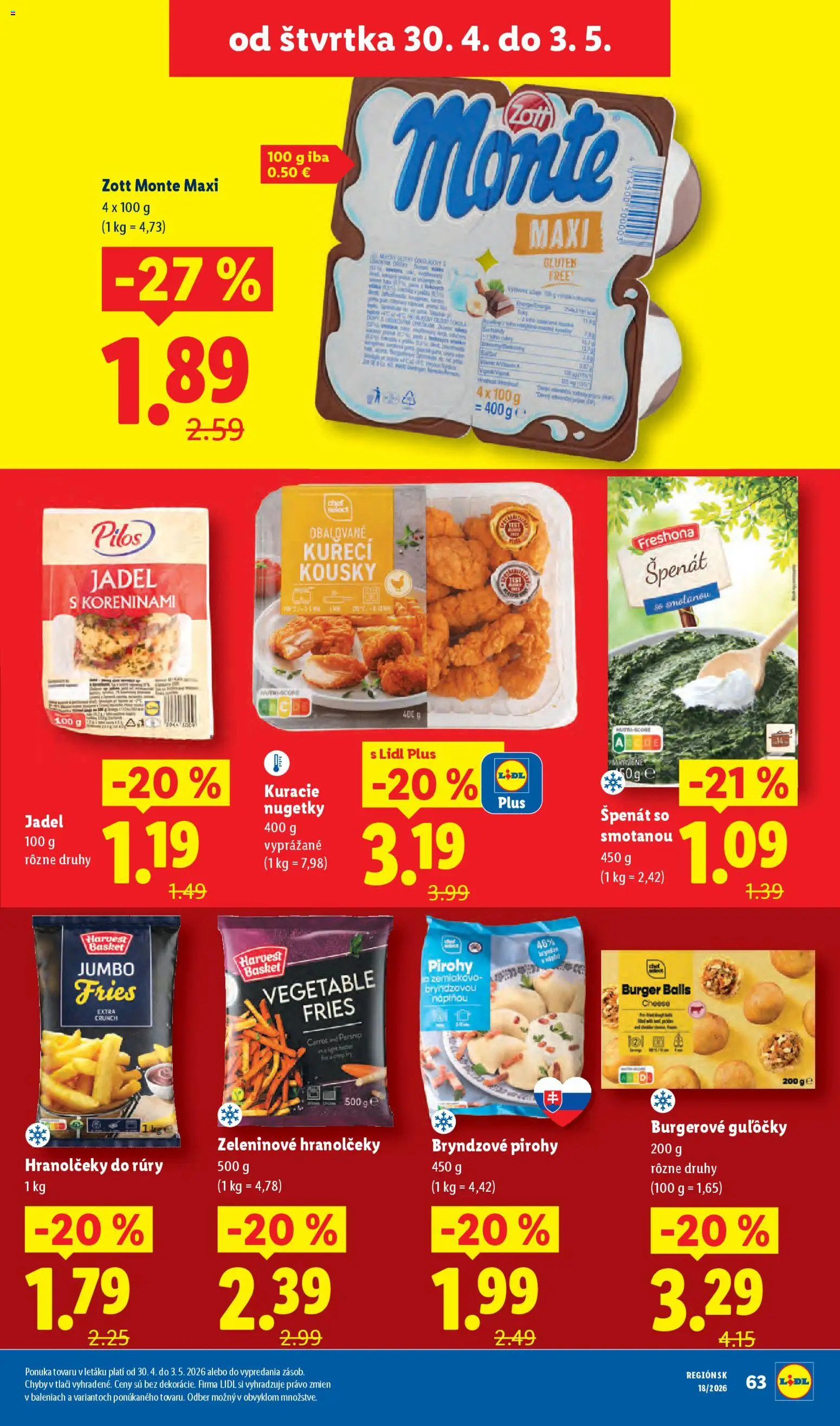 Nové Lidl akcie – leták je platný od 27.04.2026 | Strana: 69 | Produkty: Pirohy