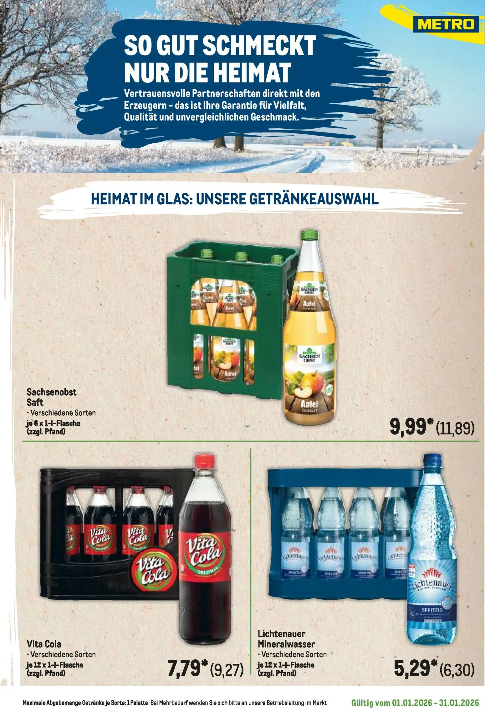 Metro  Regionaler Flyer – gültig ab 01.01.2026 | Seite: 85 | Produkte: Cola, Äpfel, Mineralwasser, Vita cola