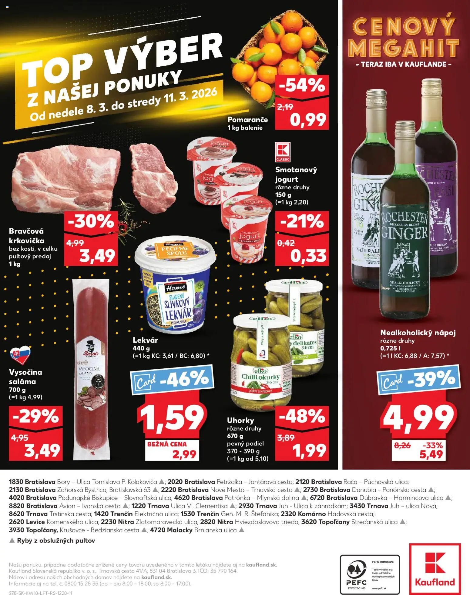Nové Kaufland akcie – leták je platný od 05.03.2026 | Strana: 78 | Produkty: Ryby, Chilli, Bravčová krkovička, Uhorky