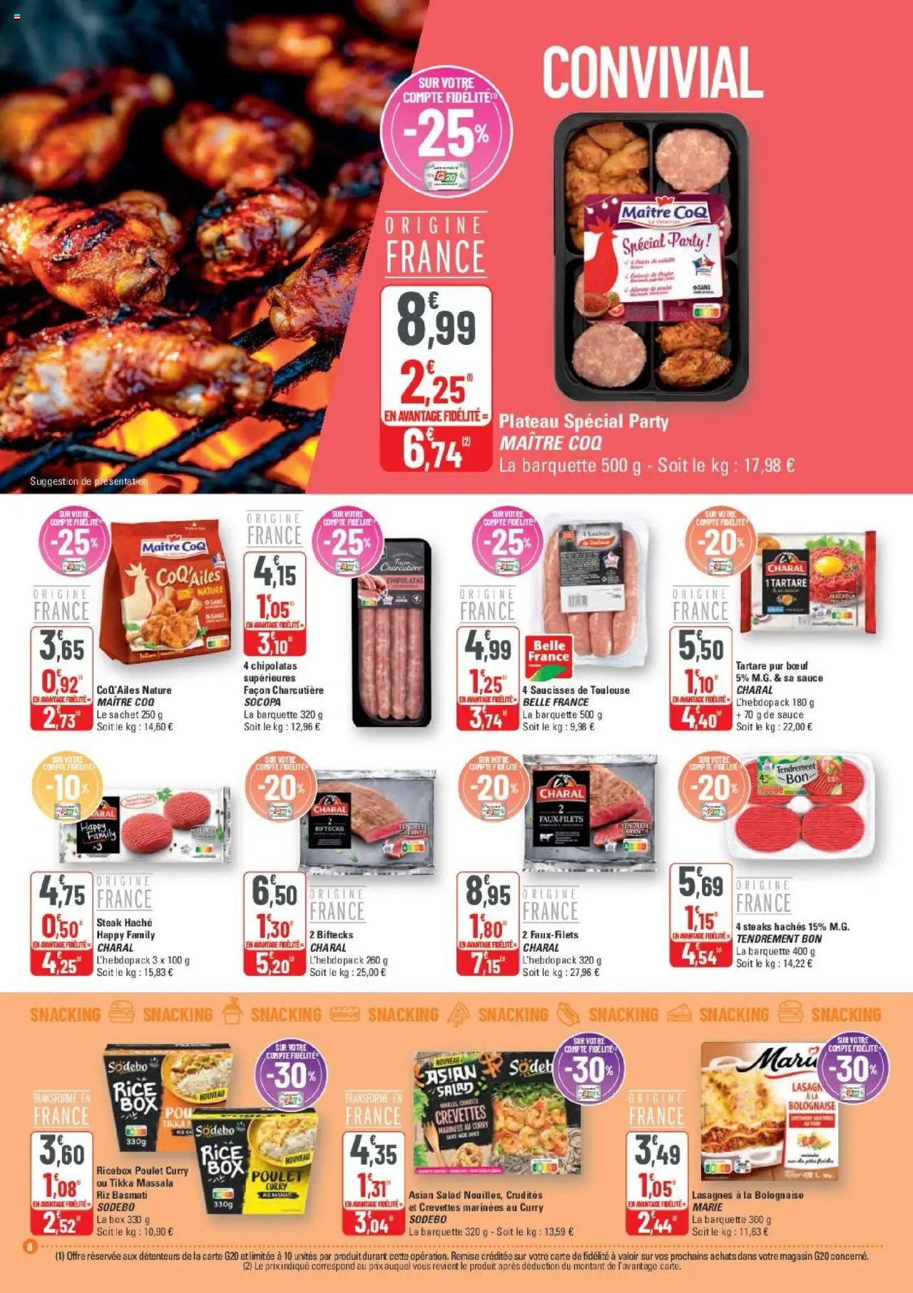  | Page: 8 | Produits: Plateau, Crevettes, Riz basmati, Curry