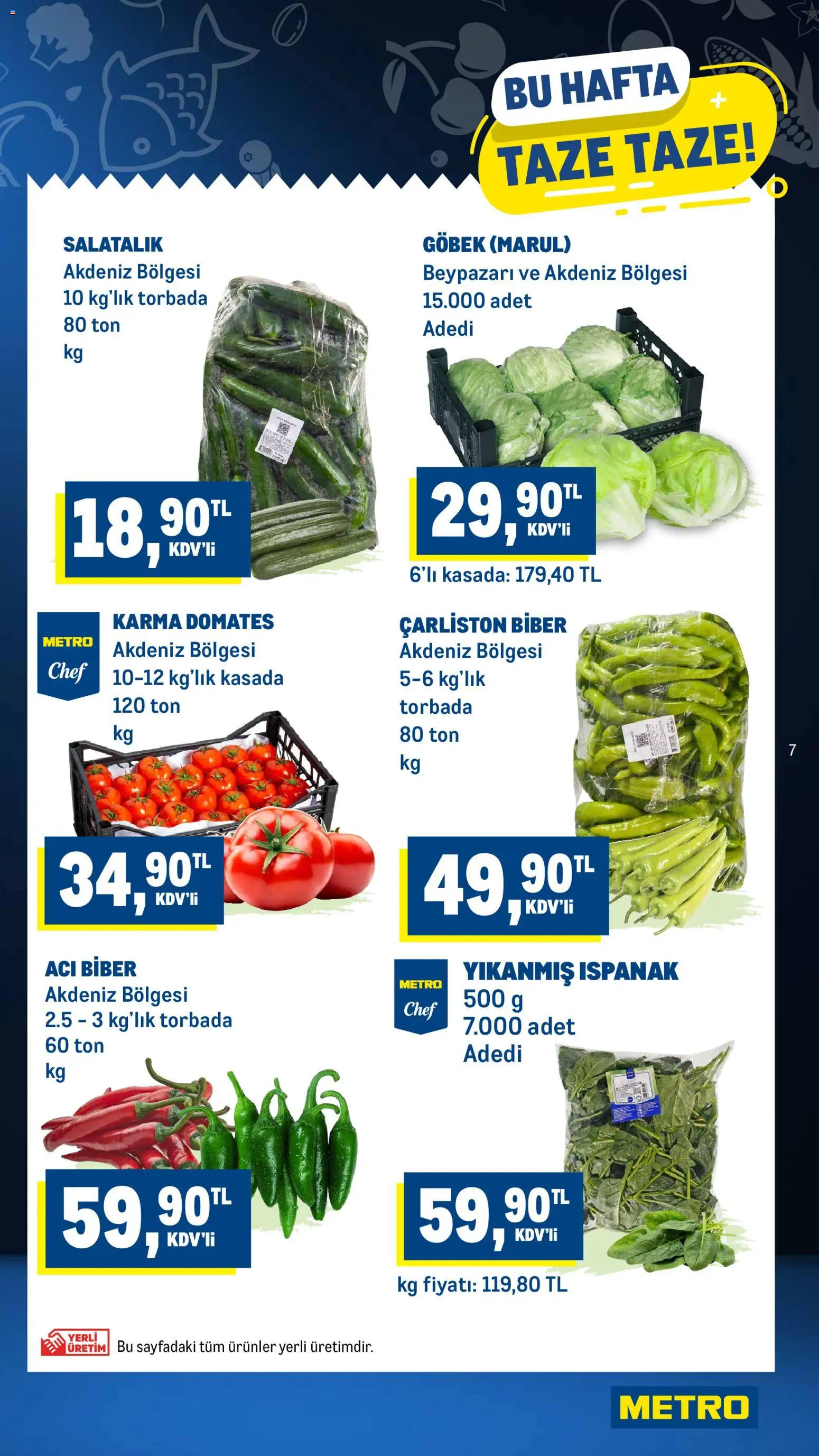 Metro Katalog - 31.10.2025 tarihinden itibaren geçerlidir | Sayfa: 7 | Ürünler: Domates, Biber, Acı biber, Marul