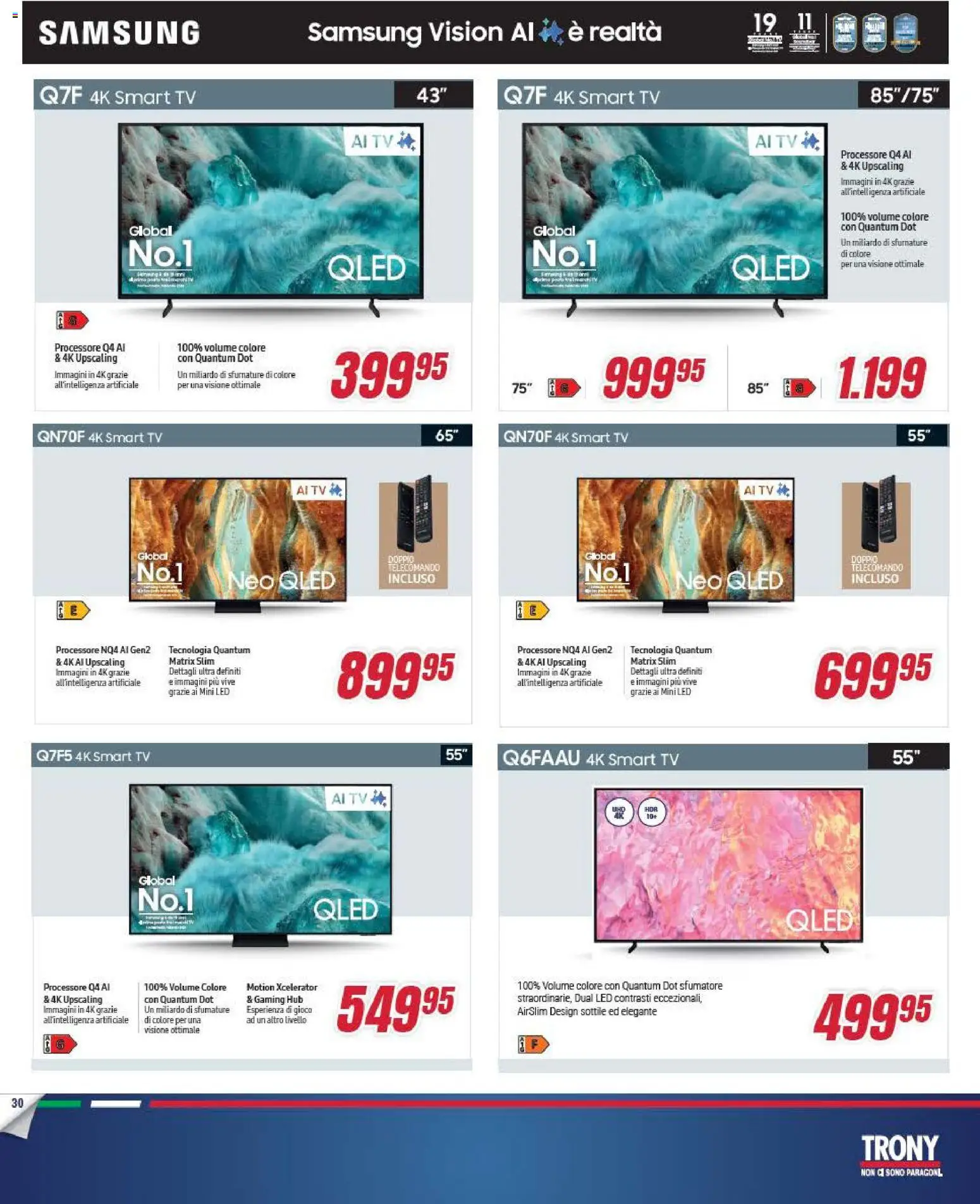 Volantino Trony del 15.01.2026 | Pagina: 30 | Prodotti: Telecomando, smart TV, Gioco, Samsung