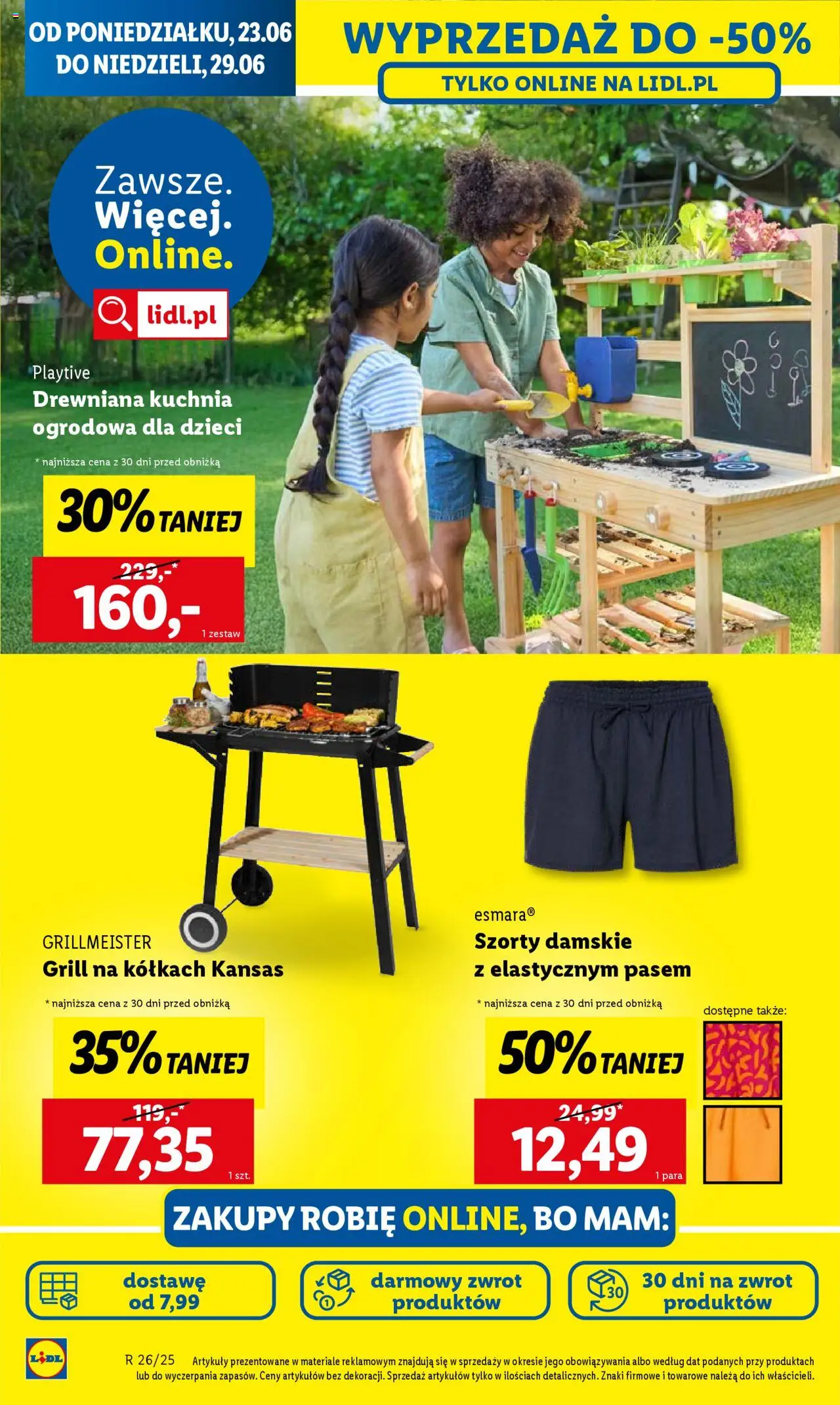 Lidl Katalog od 23.06.2025 | Strona: 22 | Produkty: Szorty, Grill